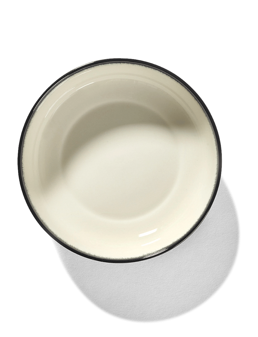 Serax - HIGH PLATE DÉ SET/2 - tiefe teller - off-white/black - 1