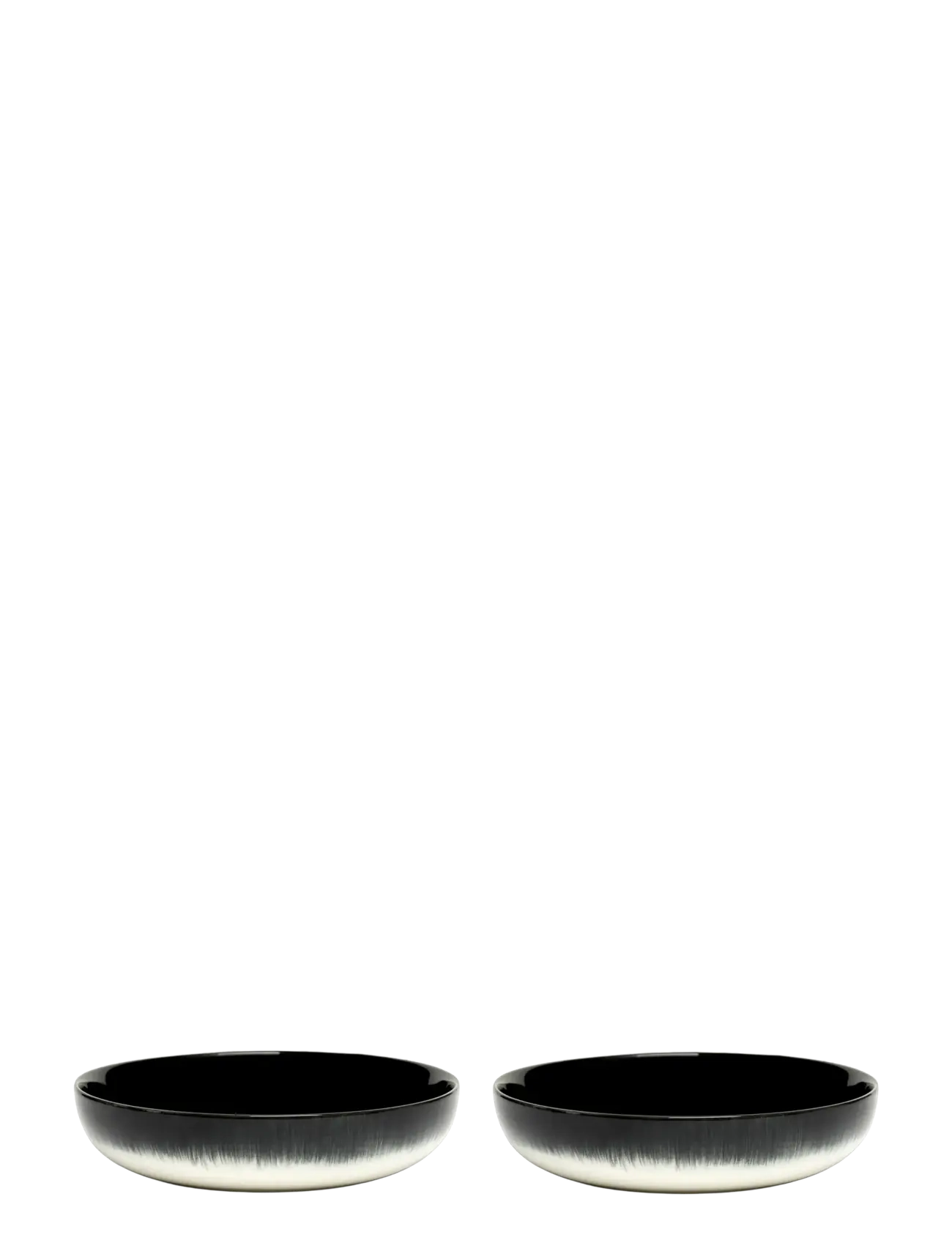 Serax High Plate Dé Set/2, Ø 18.5 cm, Plates, Schwarz - Deep Homeware