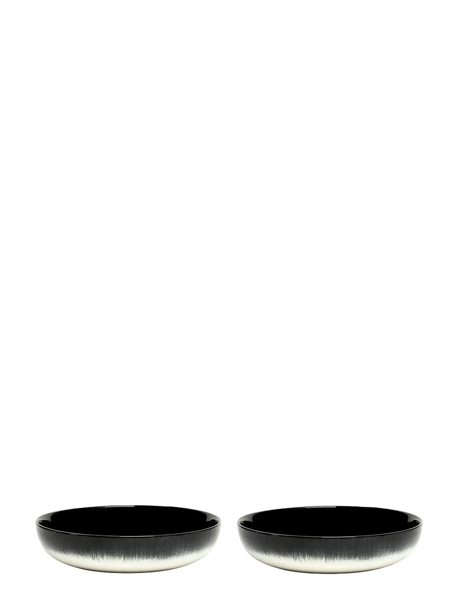 Serax - HIGH PLATE DÉ SET/2 - tiefe teller - off-white/black - 0