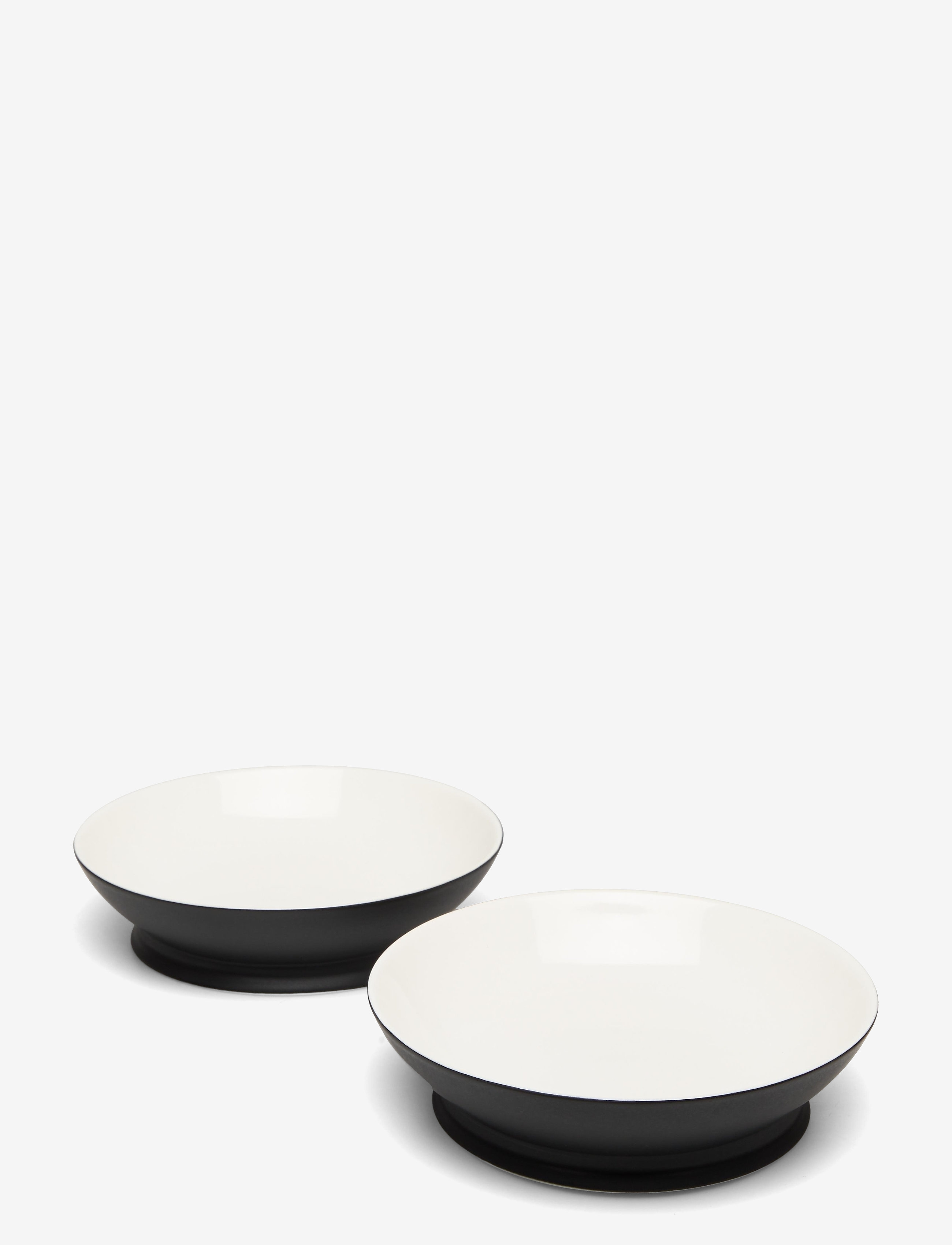 Serax Soup Bowl Ra Set/2, Ø 19 cm, Plates, Schwarz - Deep Homeware