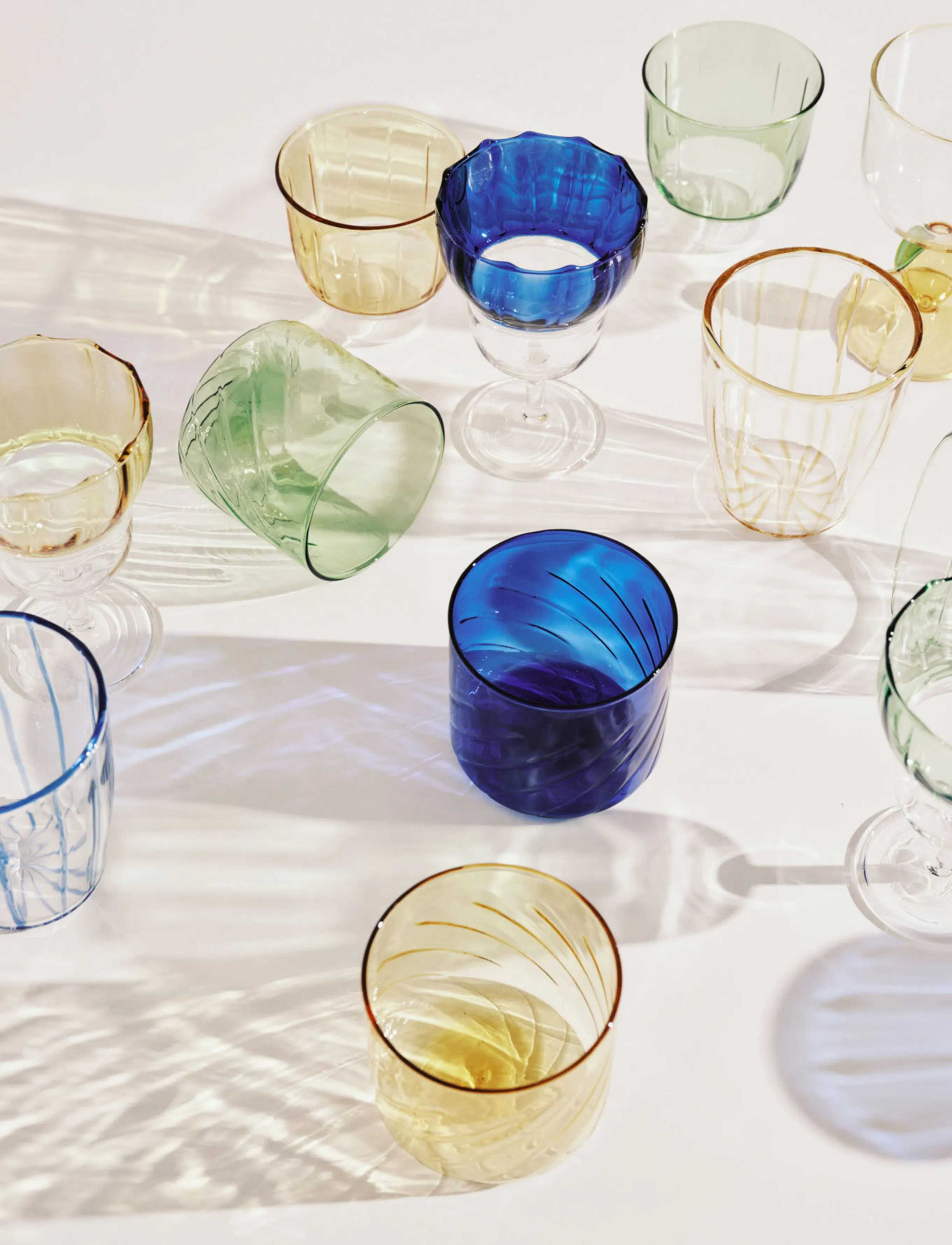 Serax Glass 02 Transparent Gigi Set/4, SET, Yellow, Glas > Drikkeglas, Unisex