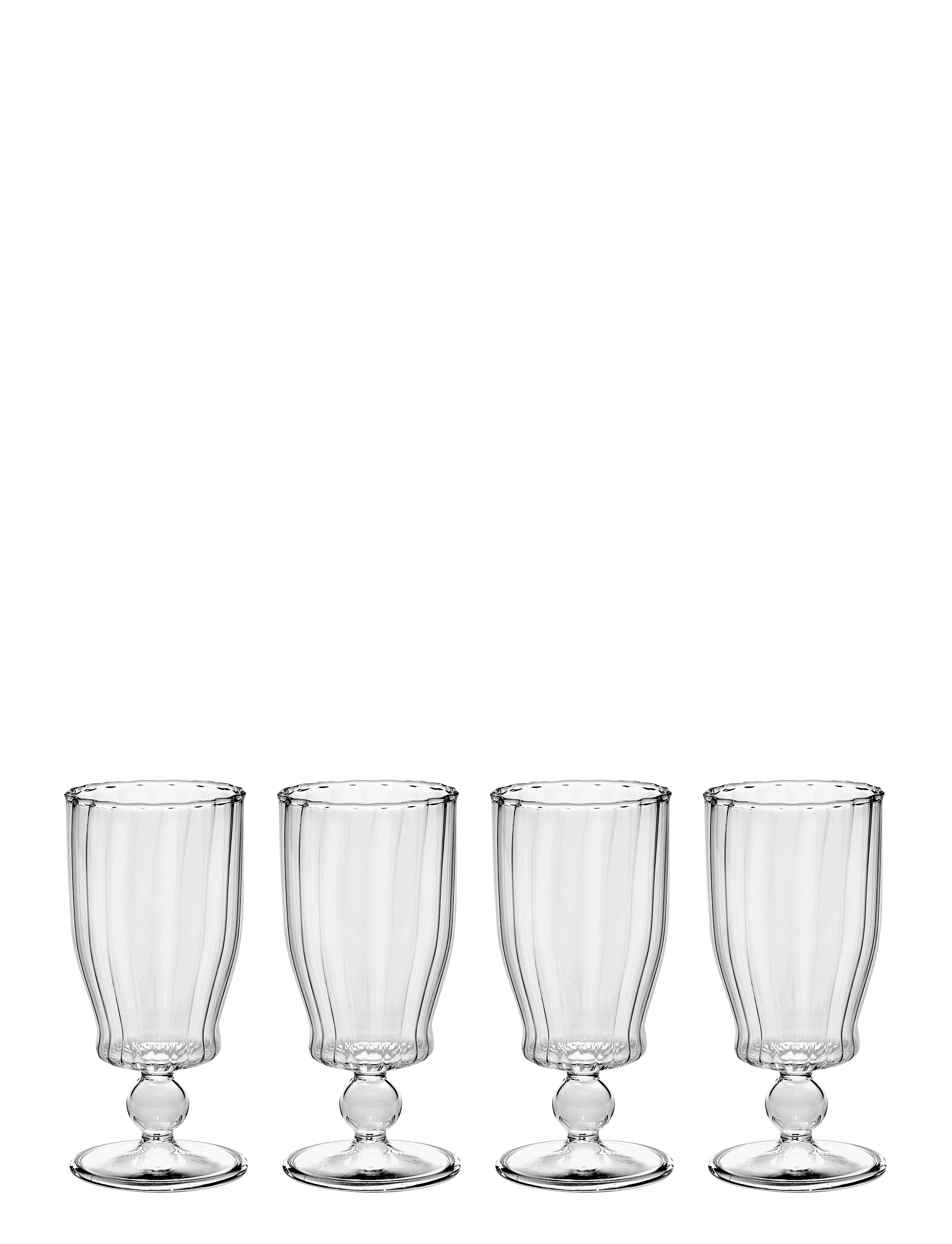 Serax Wine Glass 08 Transparent Bubble Set/4, Rød Vinglases, Nude, Str: ONE SIZE