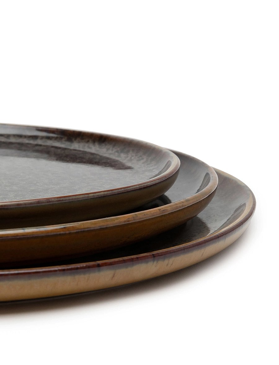 Serax - PLATE M INDI GREY SURFACE set/4 - grey - 4