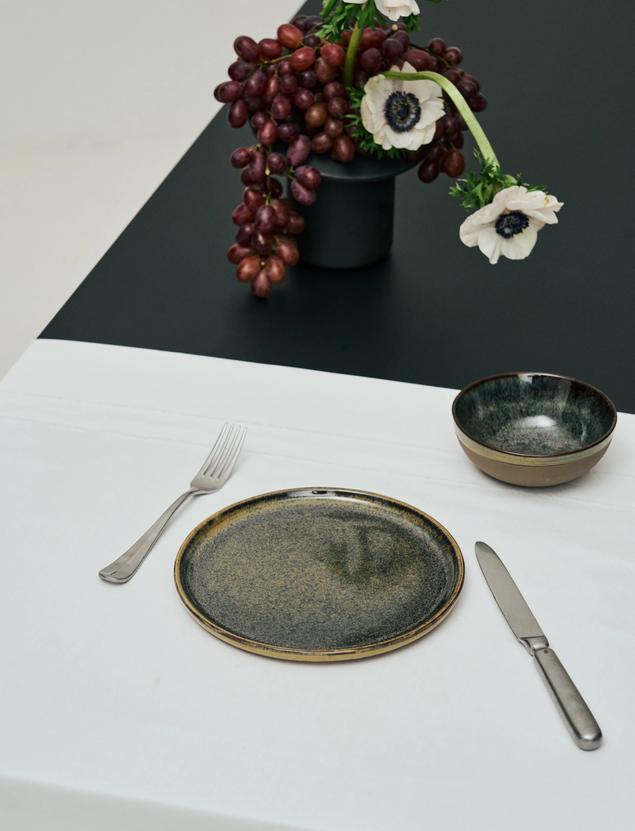 Serax Plate L Indi Grey Surface Set/4, One Size, Plates, Grau - Dinner Homeware