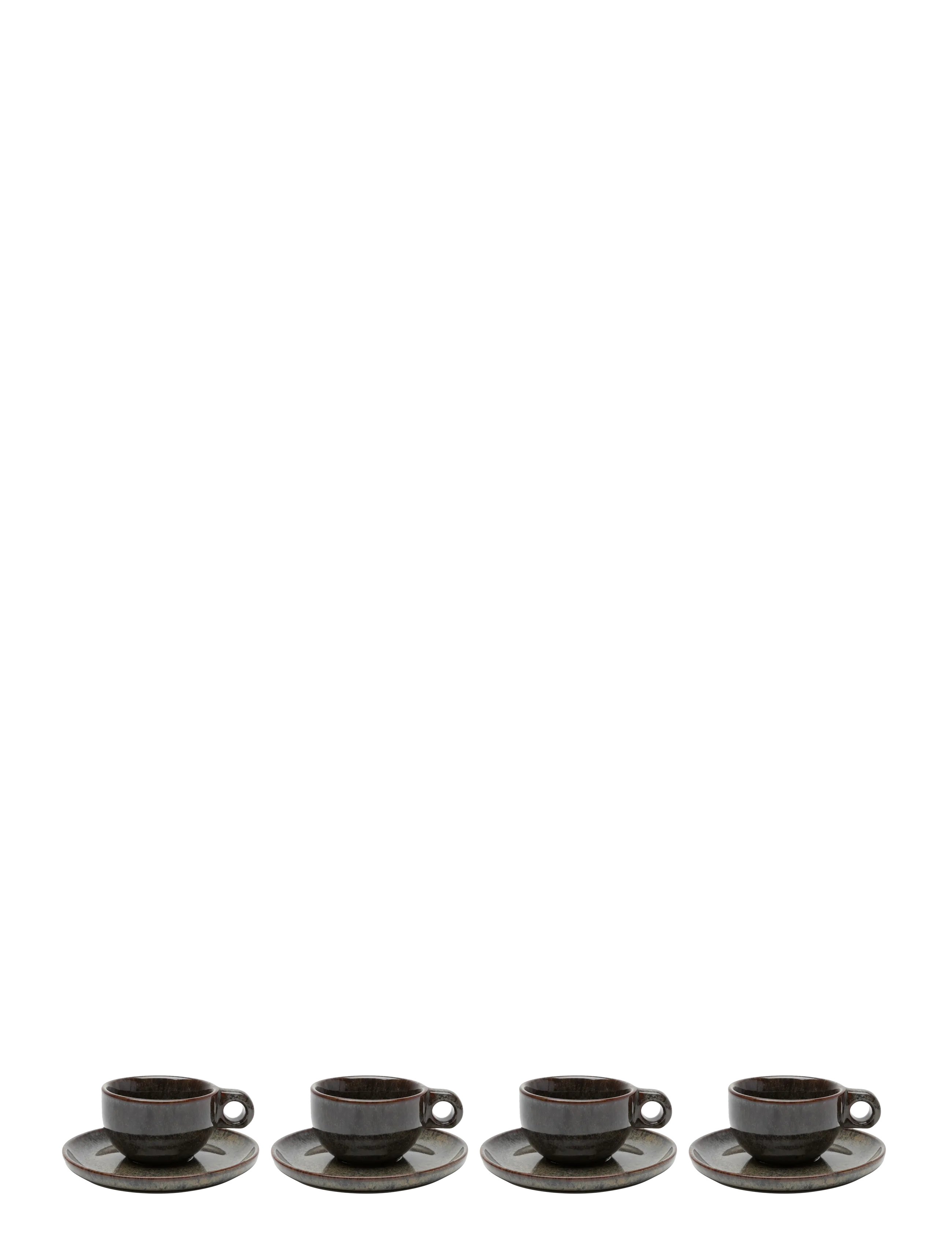 Serax CAPPUCCINO CUP + SAUCER INDI GREY set/4 - Serax - GREY / grey