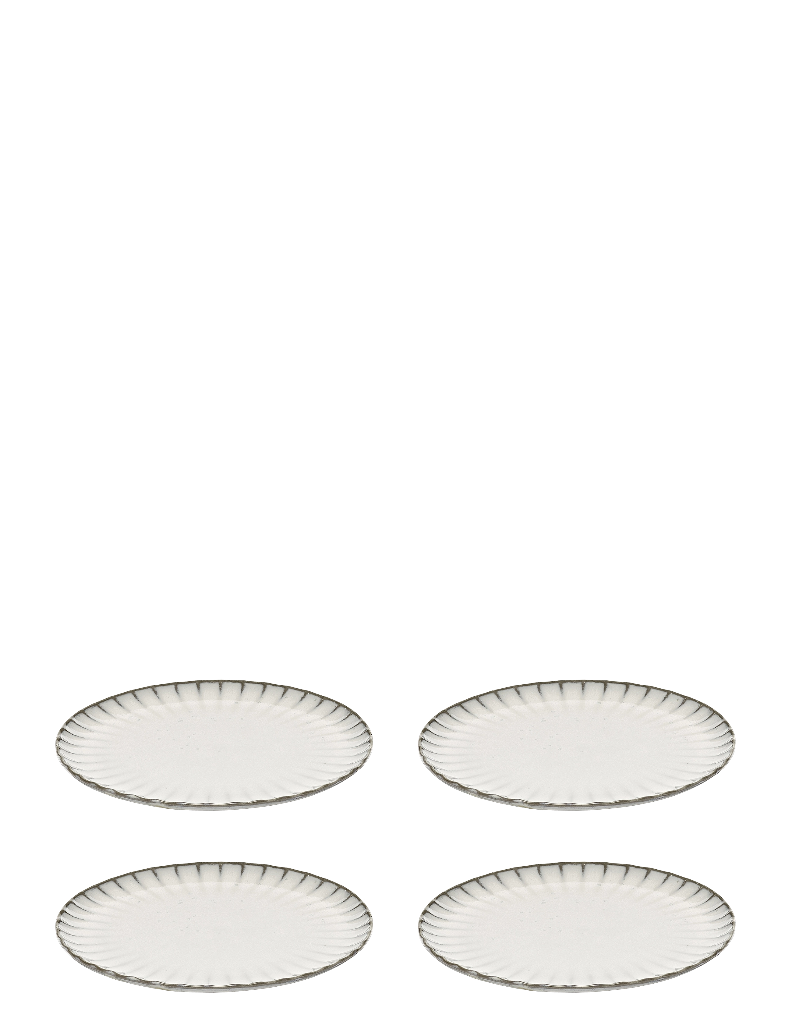 Serax Plate M Inku By Sergio Herman Set/4, Ø 21 cm, Plates, Creme - Dinner Homeware