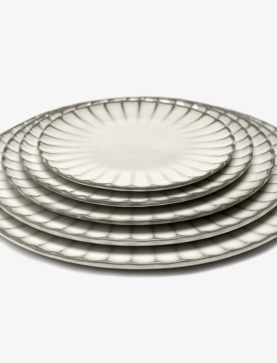 Serax - PLATE M INKU BY SERGIO HERMAN SET/4 - frühstücksteller - white - 2