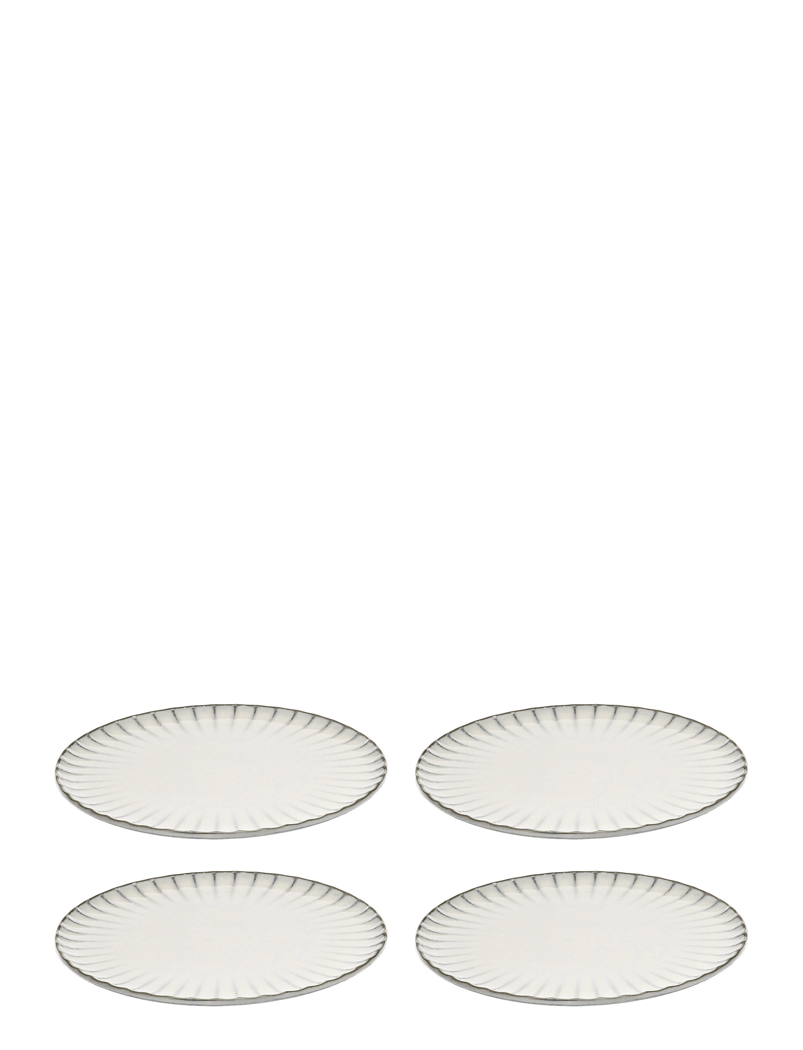 Serax Plate L Inku By Sergio Herman Set/4, Ø 24 cm, Plates, Creme - Small Homeware