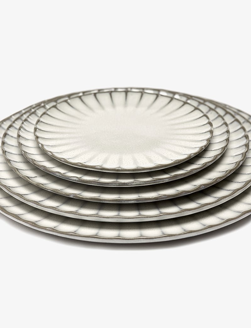 Serax - PLATE L INKU BY SERGIO HERMAN SET/4 - frühstücksteller - white - 2