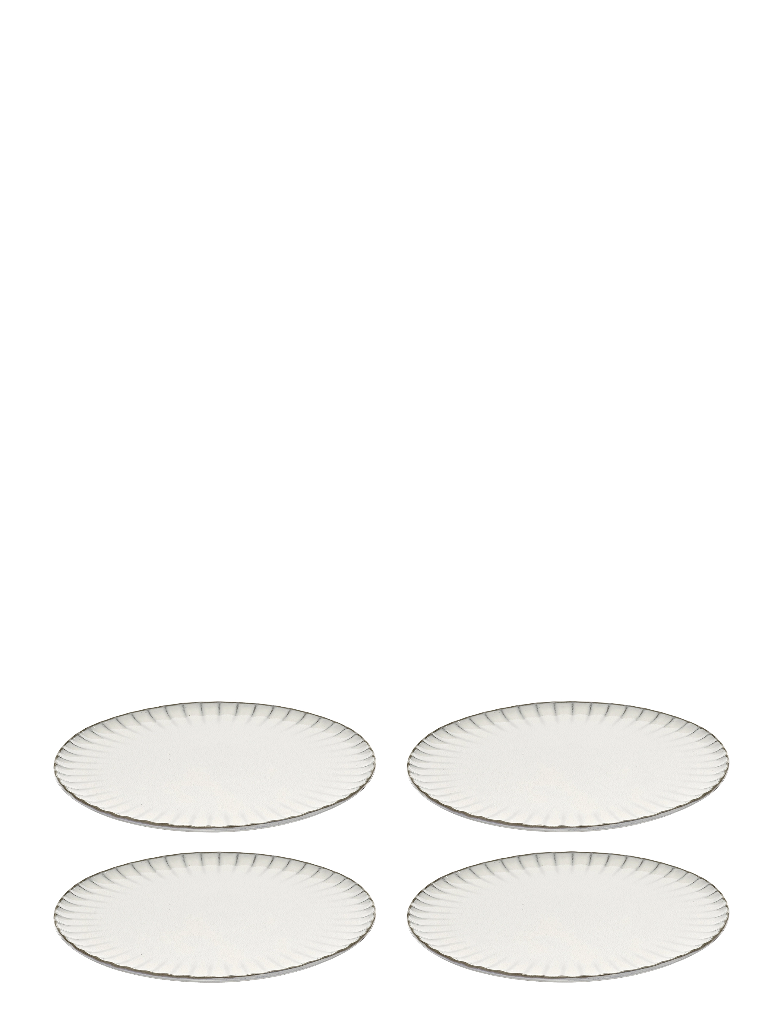 Serax Plate Xl Inku By Sergio Herman Set/4, Dinner Plade, Creme, Str: Ø 27 CM
