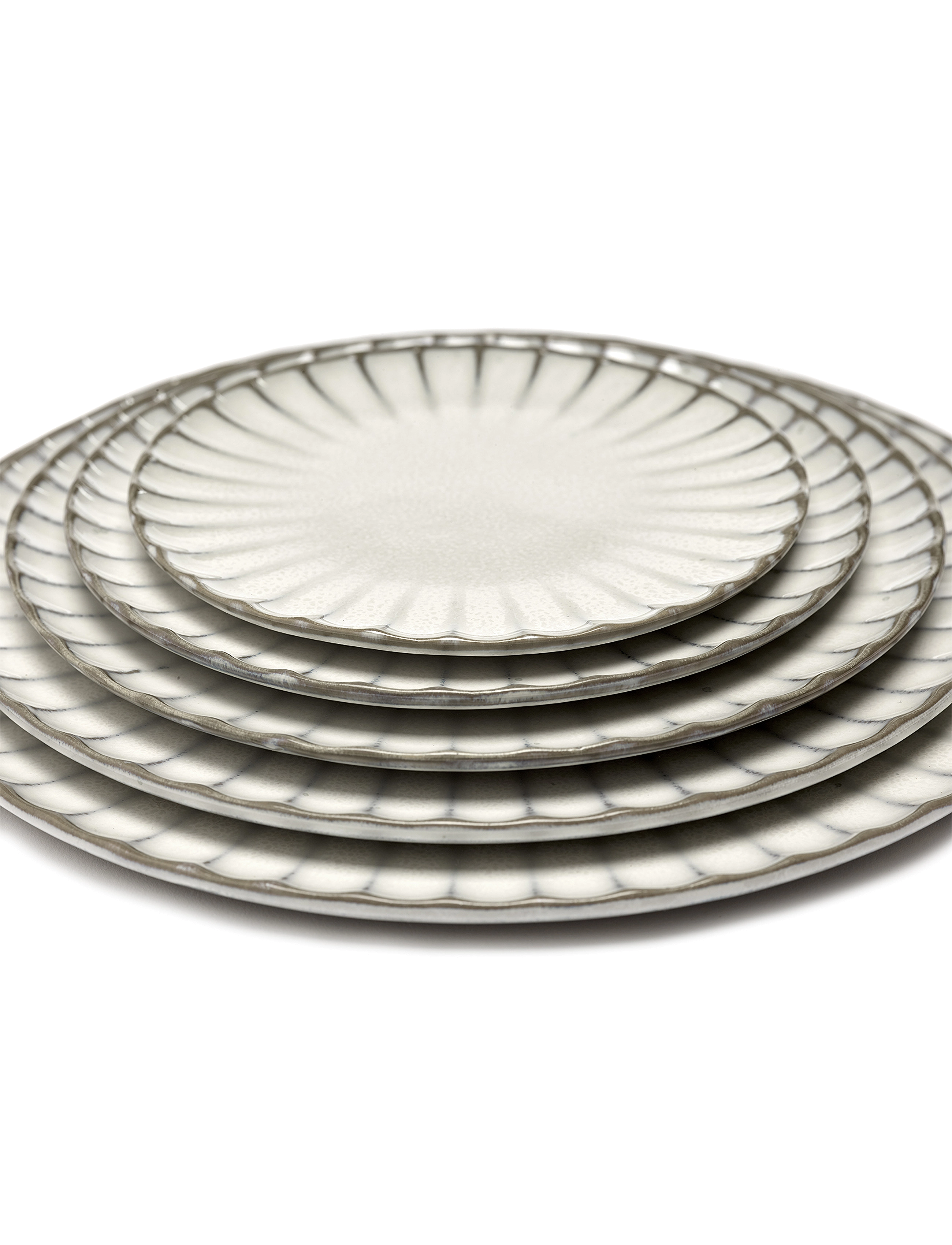 Serax - PLATE XL INKU BY SERGIO HERMAN SET/4 - middagstallerkener - white - 4