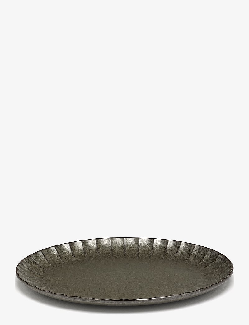 Serax - PLATE OVAL S GREEN INKU BY SERGIO HERMAN - speiseteller - green - 1
