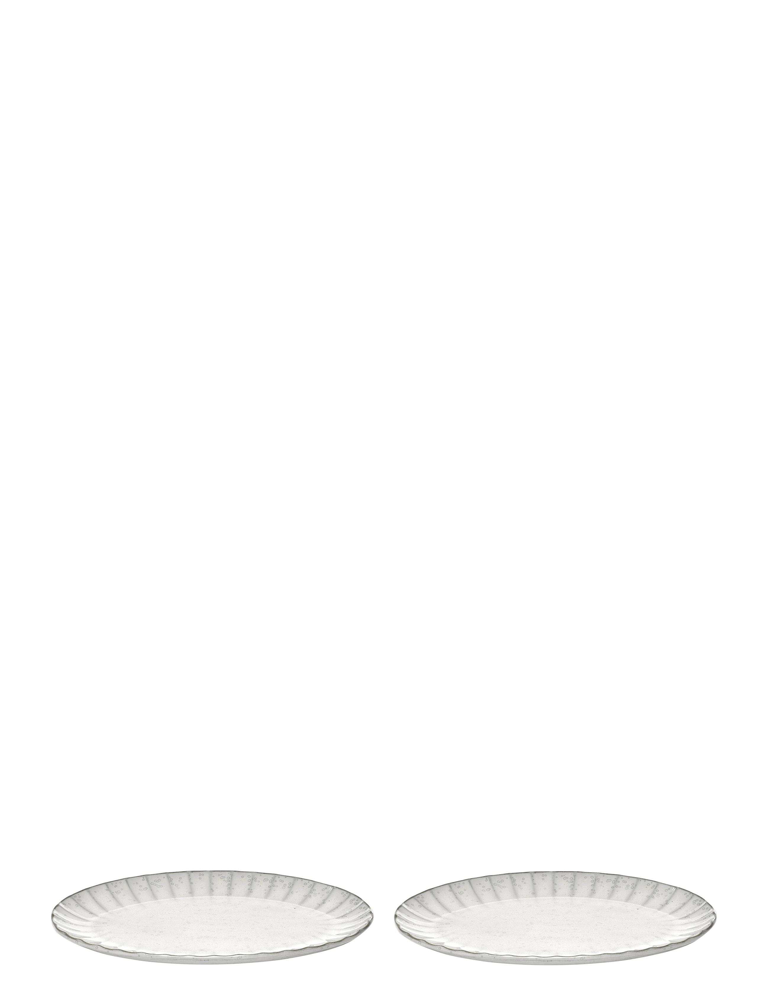 Serax PLATE OVAL L INKU BY SERGIO HERMAN SET/2 - Serving dishes - WHITE / cream