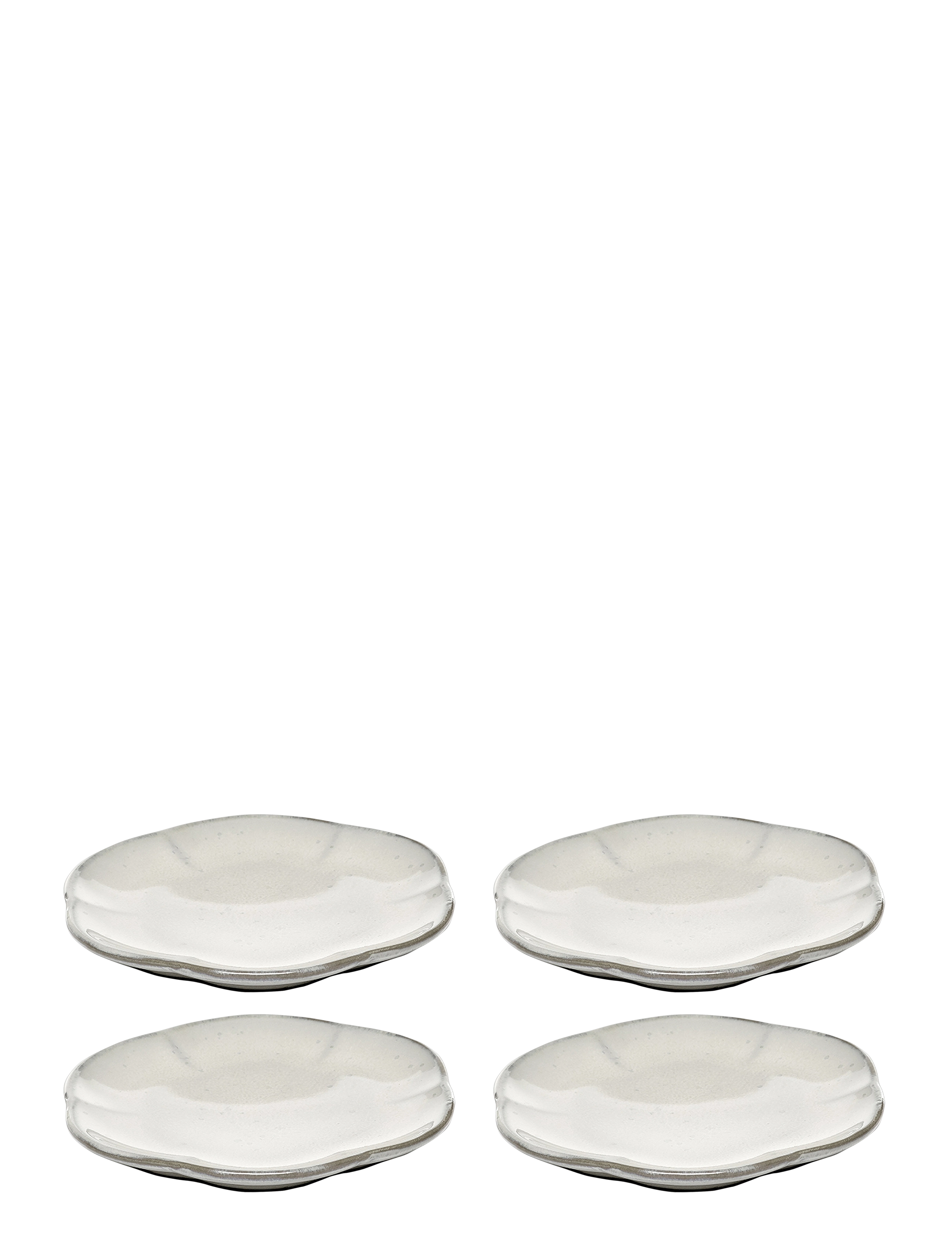 Serax Plate Ribbed M Inku By Sergio Herman Set/4, Ø 13.9 cm, Plates, Creme - Small Homeware