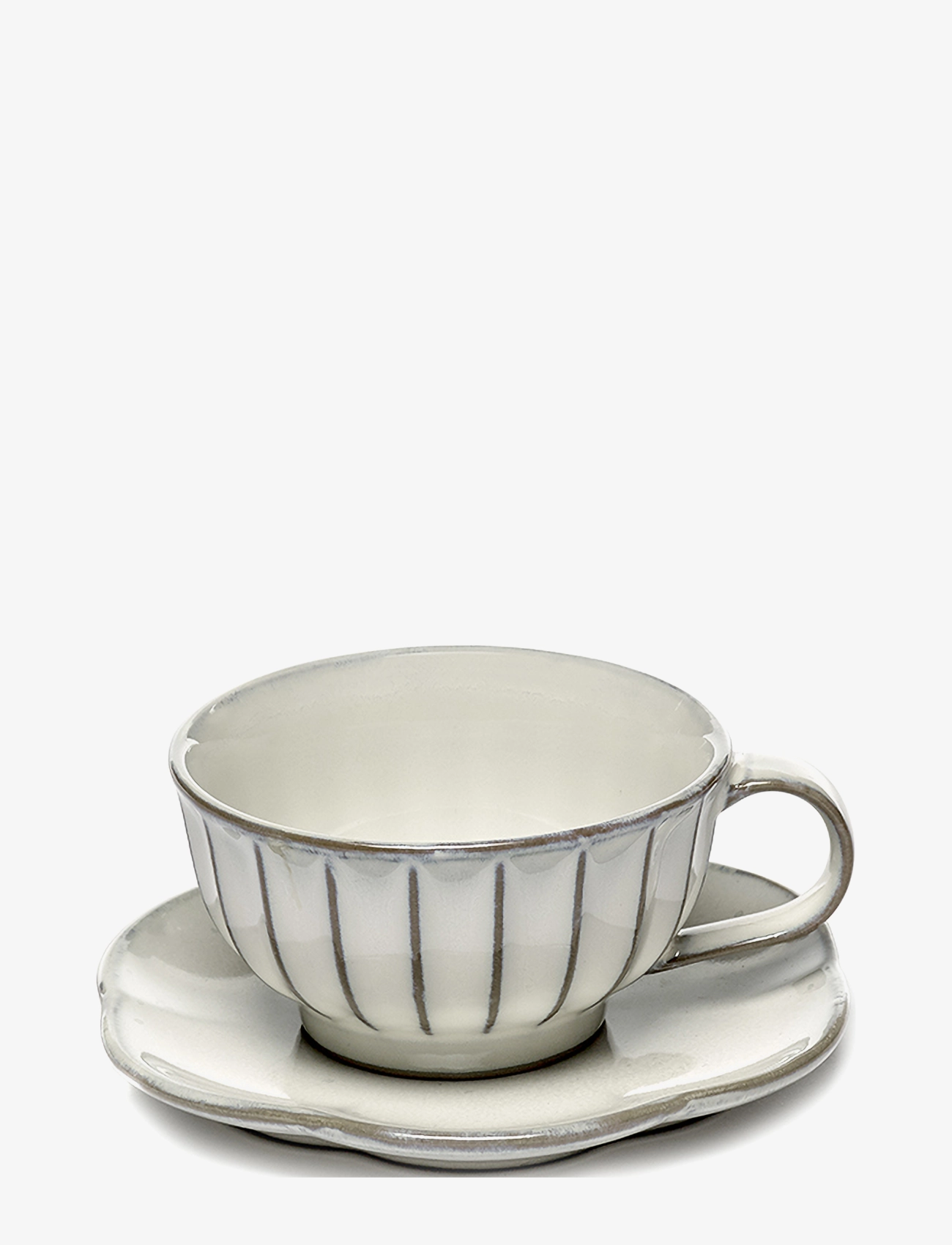 Serax - PLATE RIBBED M INKU BY SERGIO HERMAN SET/4 - assietter - white - 1