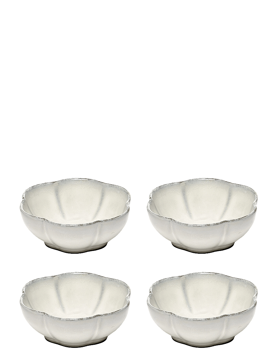 Serax - BOWL RIBBED M INKU BY SERGIO HERMAN SET/4 - hommikusöögikausid - white - 0