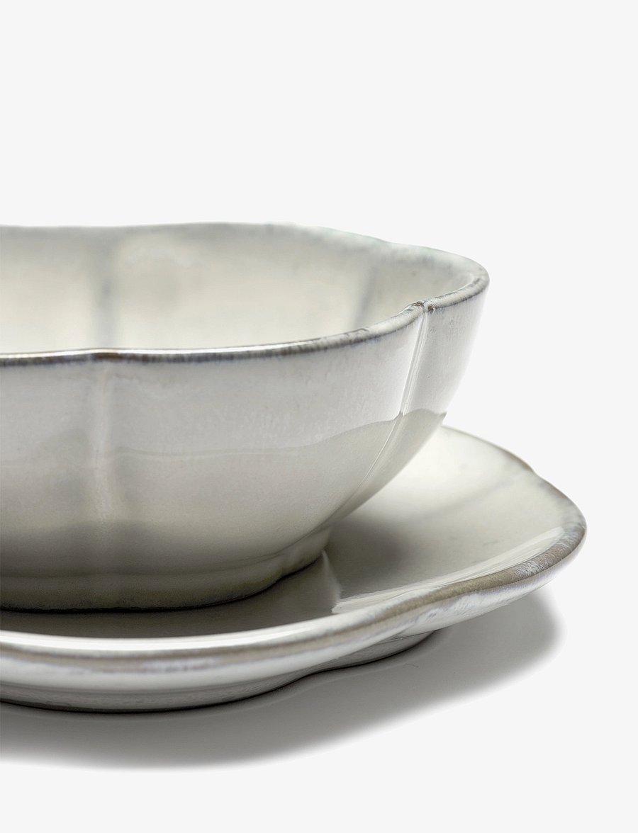 Serax - BOWL RIBBED M INKU BY SERGIO HERMAN SET/4 - hommikusöögikausid - white - 3