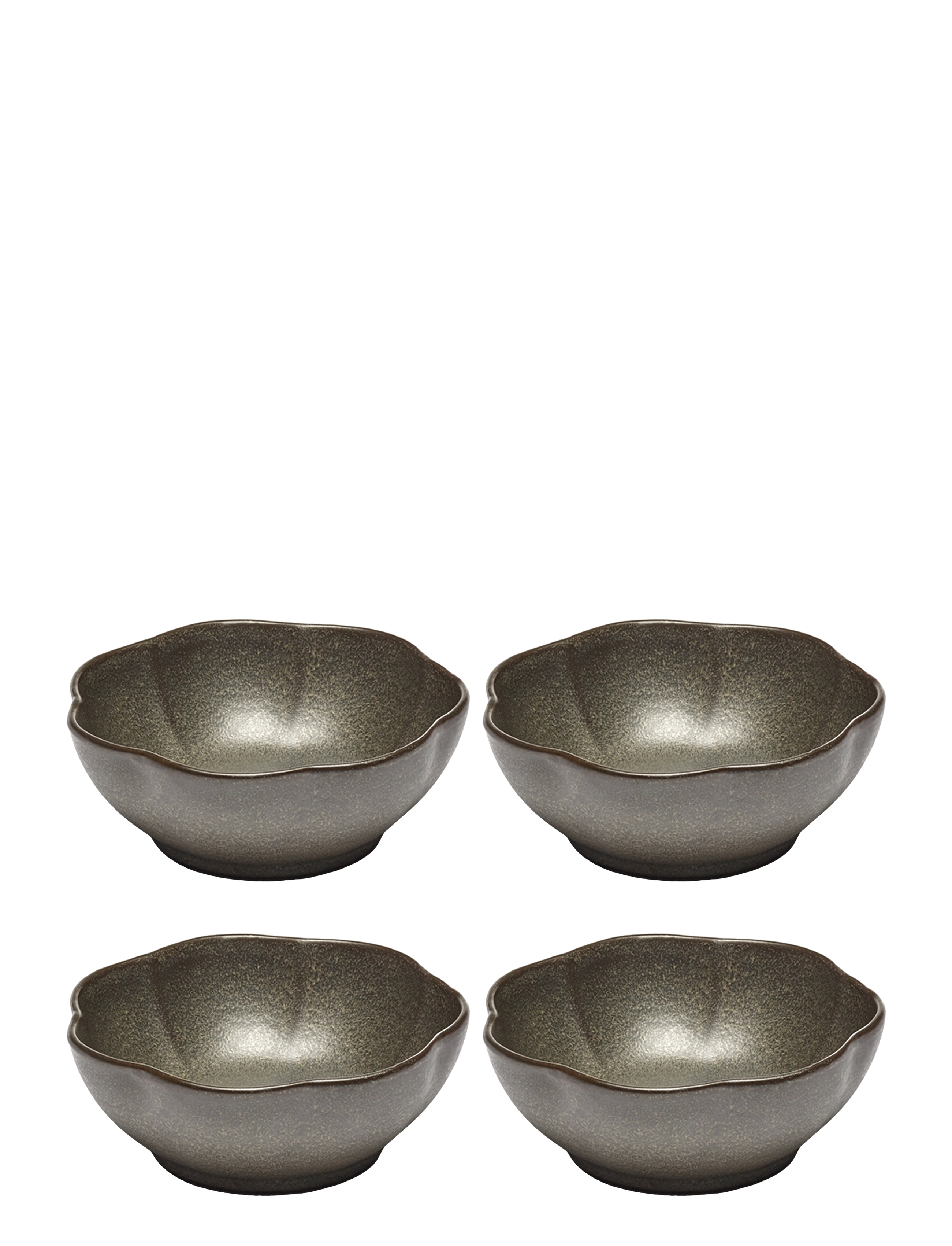 SERAX Bowl Ribbed L Grün Inku By Sergio Herman Set/4 Grün - L - Unisex