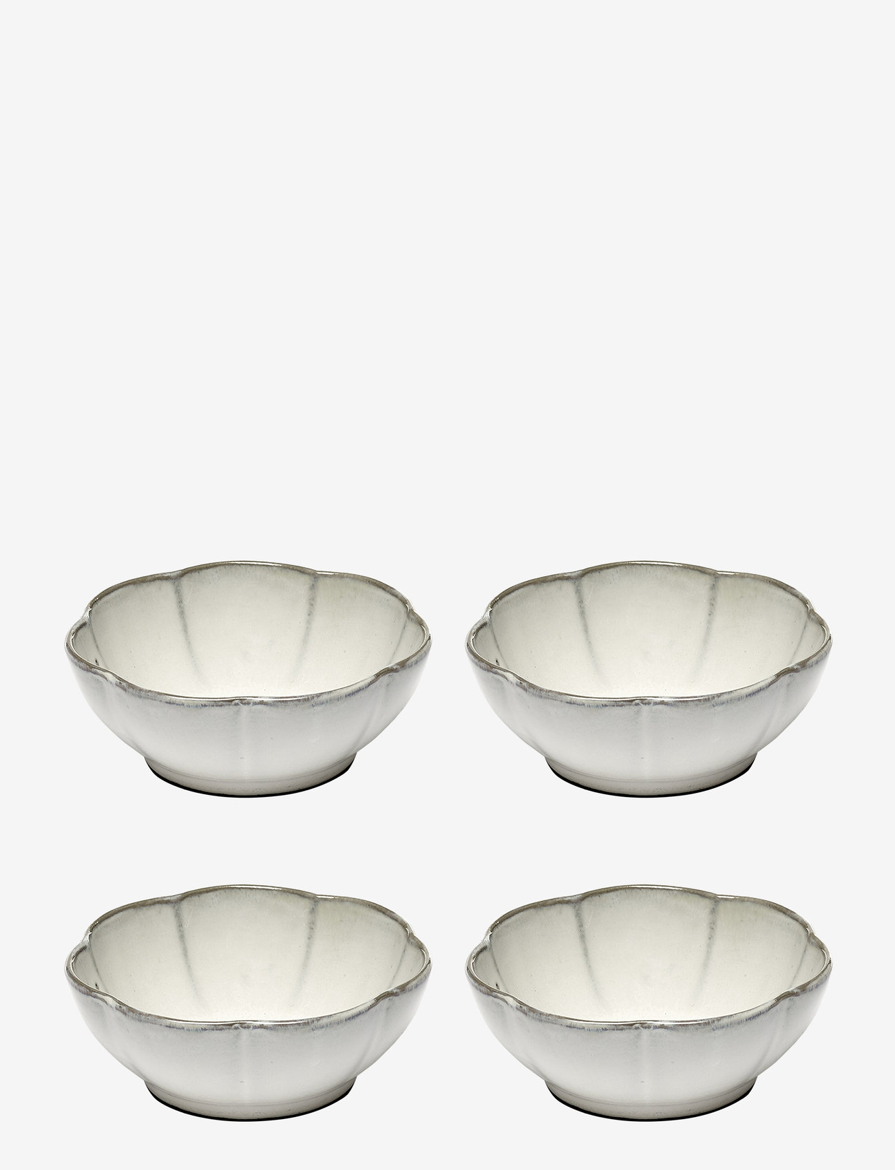 Serax - BOWL RIBBED L INKU BY SERGIO HERMAN SET/4 - morgenmadsskåle - white - 0