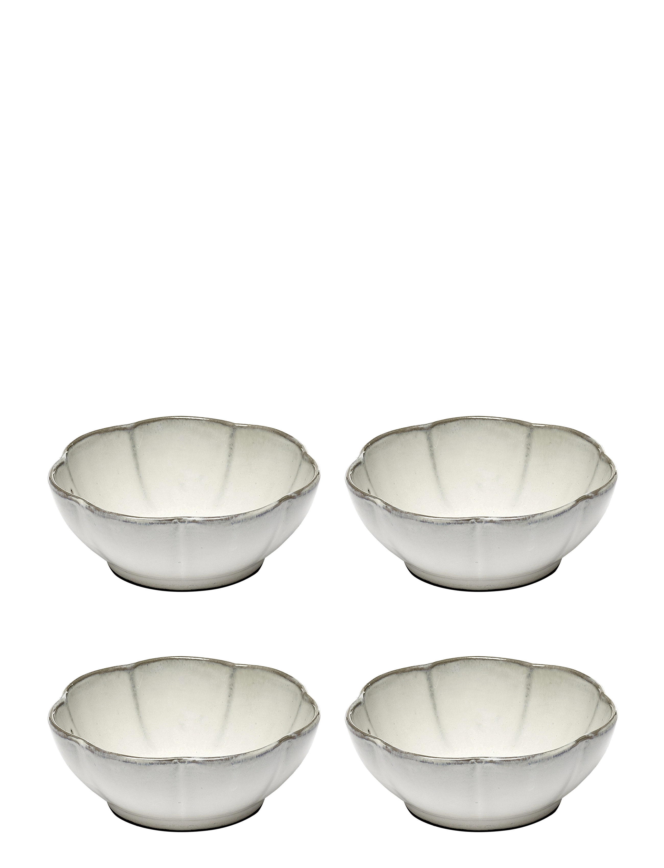 Serax BOWL RIBBED L INKU BY SERGIO HERMAN SET/4 - Skåle - WHITE / cream
