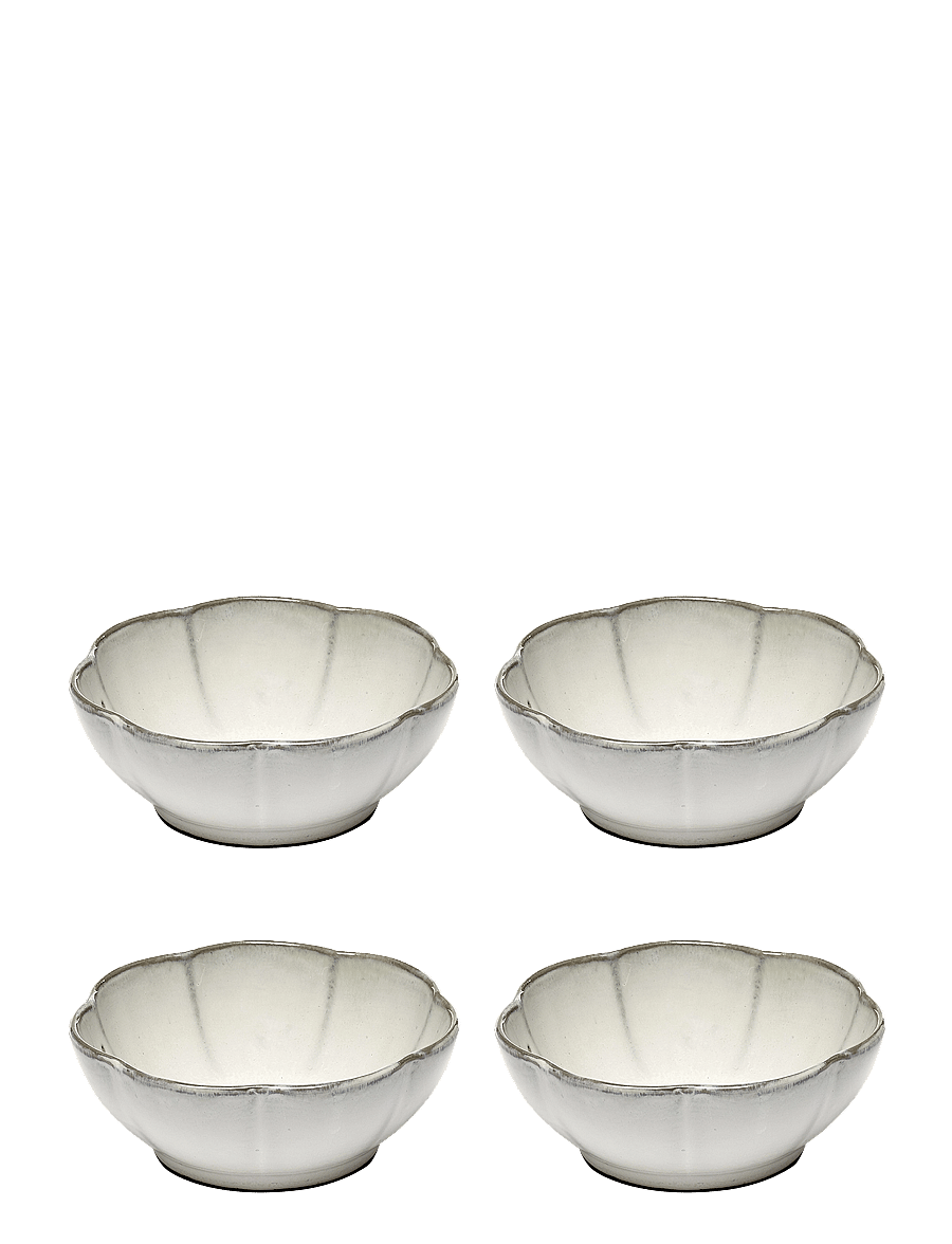 Serax - BOWL RIBBED L INKU BY SERGIO HERMAN SET/4 - müslischalen - white - 0