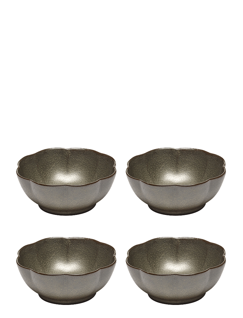 Serax - BOWL RIBBED XL GREEN INKU BY SERGIO HERMAN SET/4 - müslischalen - green - 0