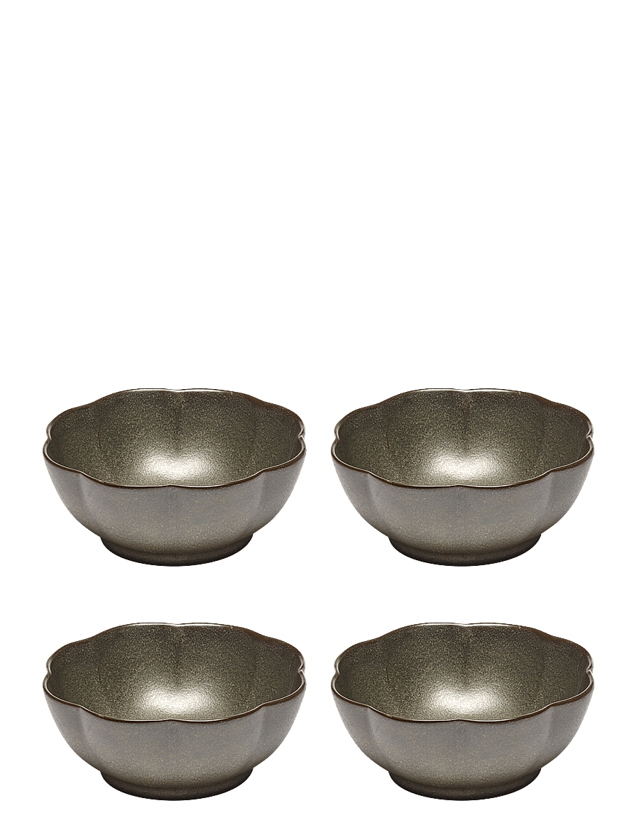 Serax - BOWL RIBBED XL GREEN INKU BY SERGIO HERMAN SET/4 - müslischalen - green - 0
