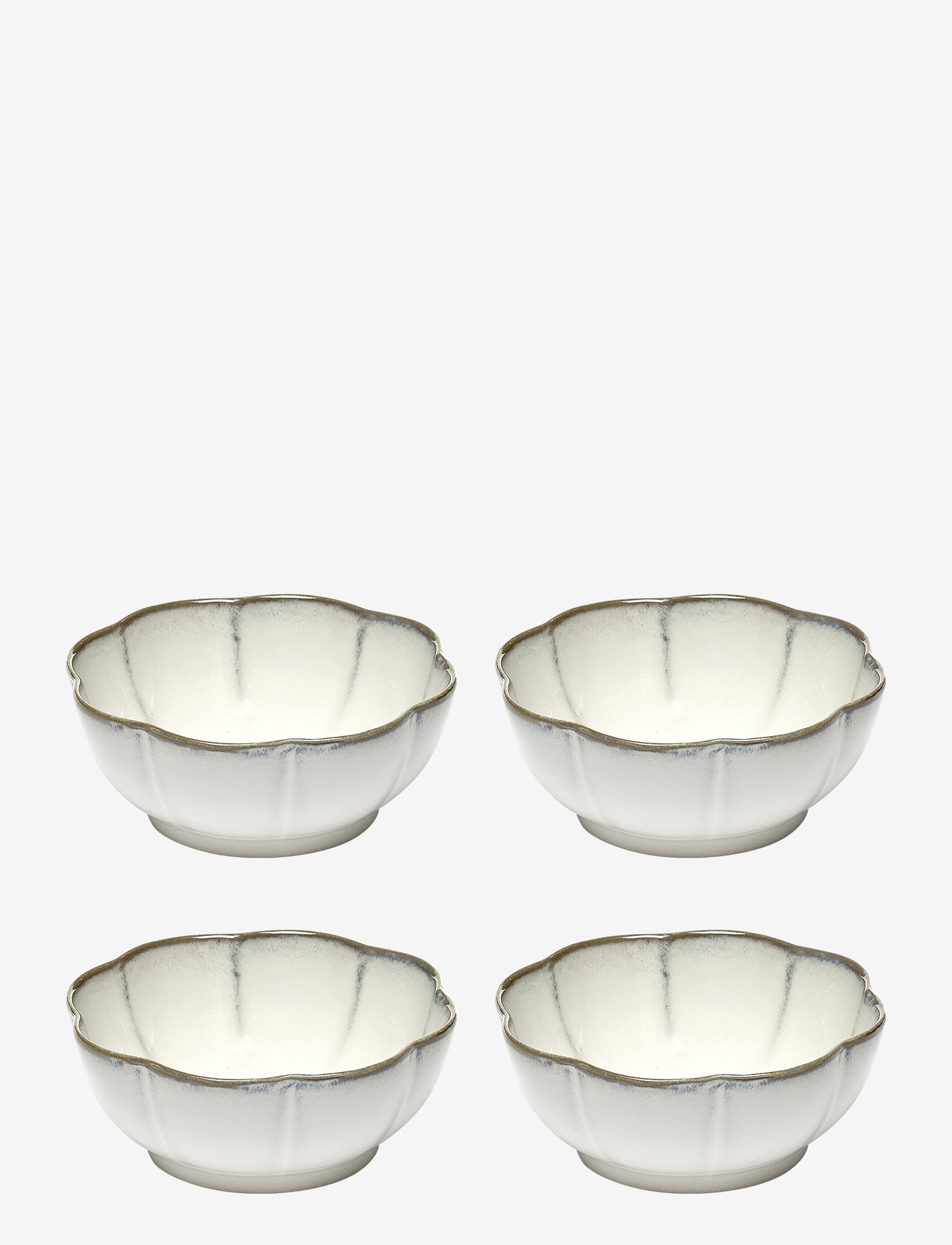 Serax - BOWL RIBBED XL INKU BY SERGIO HERMAN SET/4 - obstschalen - white - 0