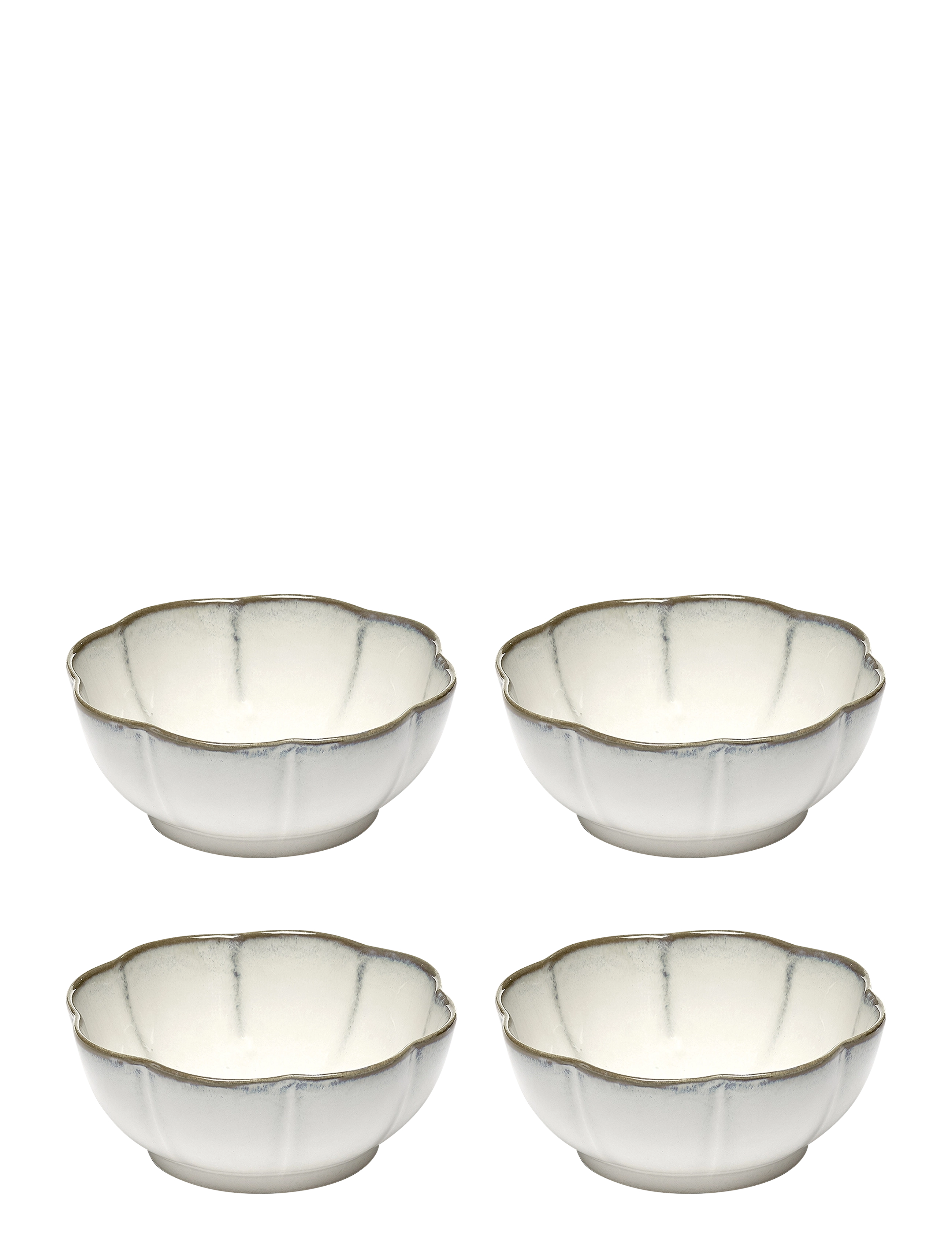 Serax BOWL RIBBED XL INKU BY SERGIO HERMAN SET/4 - Kampagne - WHITE / cream