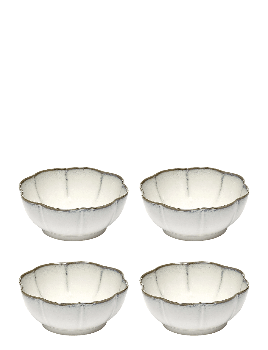 Serax - BOWL RIBBED XL INKU BY SERGIO HERMAN SET/4 - vaisių dubenys - white - 0