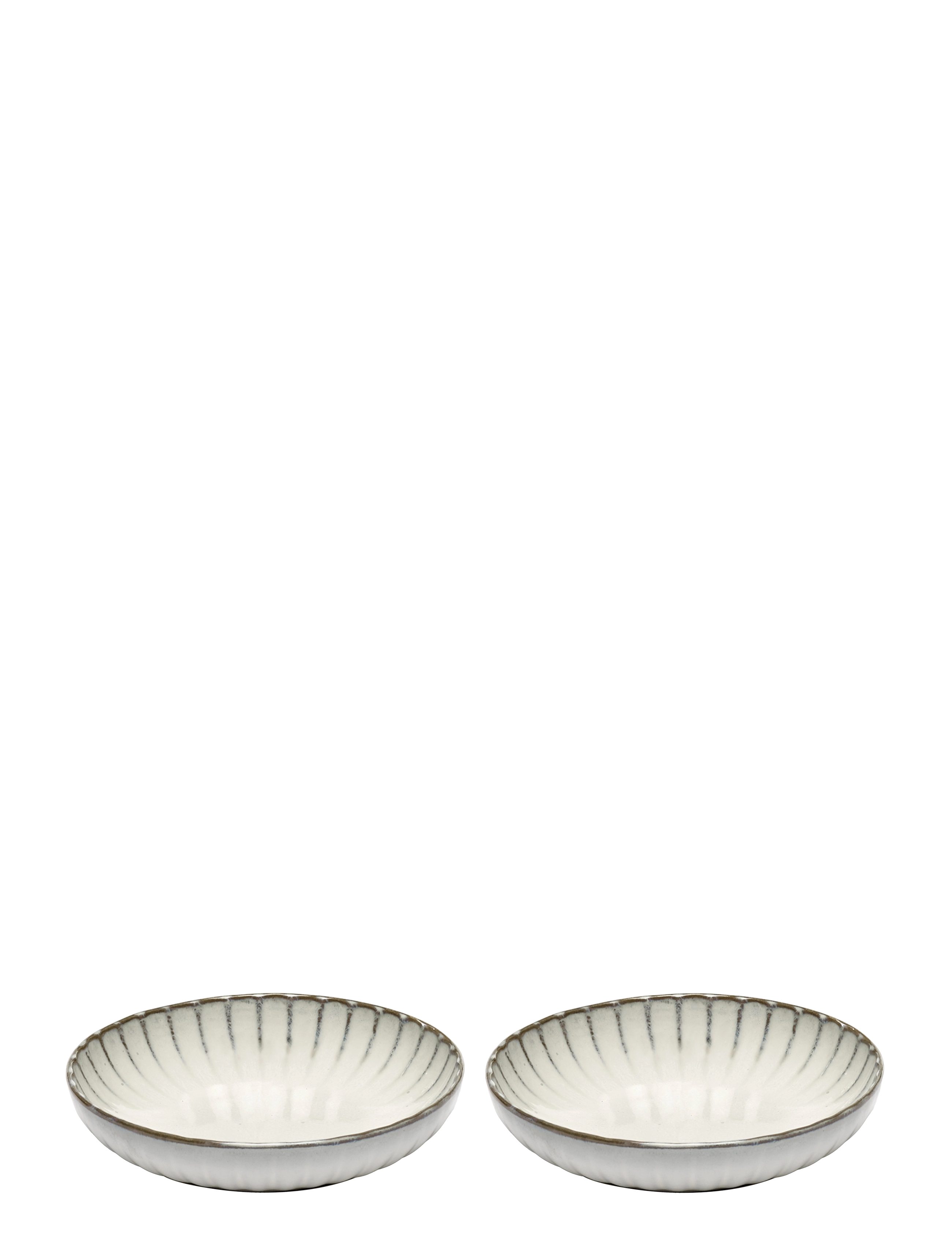 Serax HIGH PLATE S INKU BY SERGIO HERMAN SET/2 - Geschirr - WHITE / white