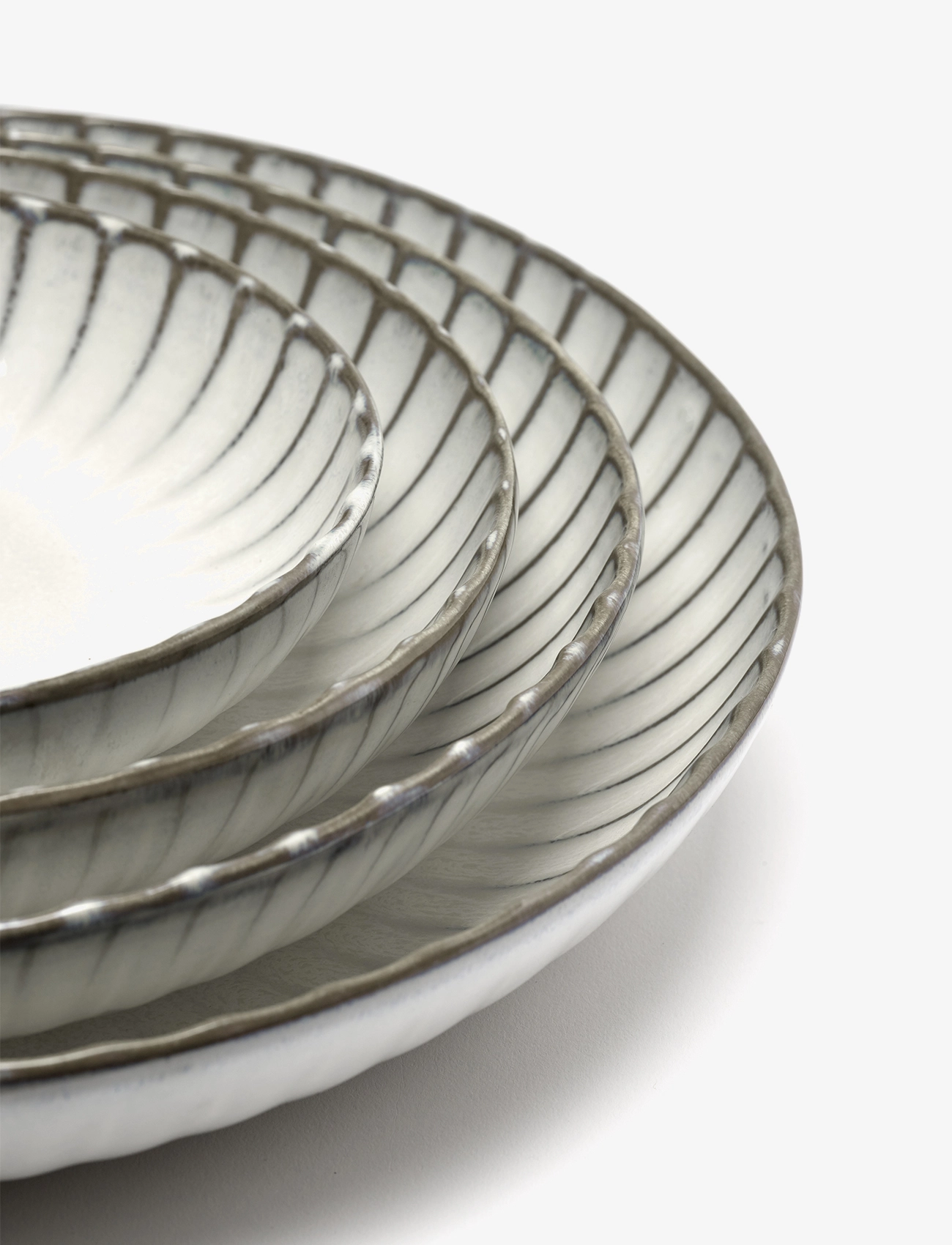 Serax - HIGH PLATE S INKU BY SERGIO HERMAN SET/2 - djupa tallrikar - white - 2
