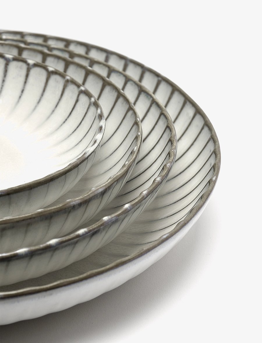 Serax - HIGH PLATE S INKU BY SERGIO HERMAN SET/2 - tiefe teller - white - 2