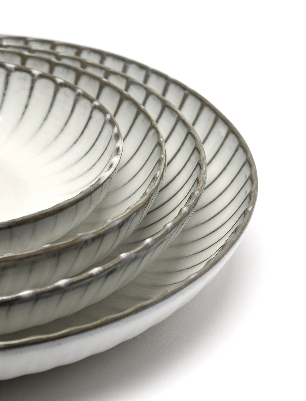 Serax - HIGH PLATE M INKU BY SERGIO HERMAN SET/2 - tiefe teller - white - 2