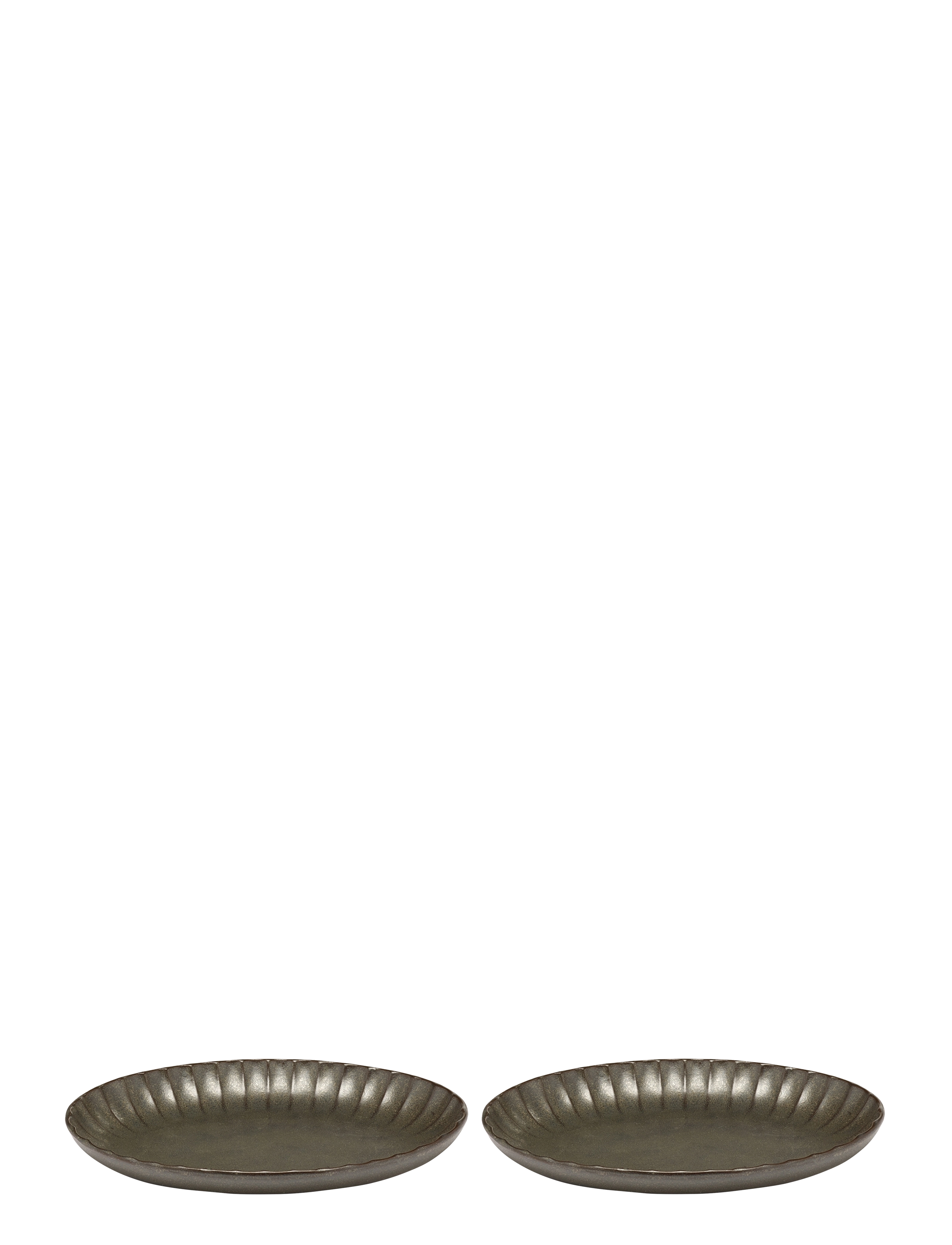 Serax SERVING BOWL OVAL GREEN INKU BY SERGIO HERMAN SET/2 - Confirmation gifts - GREEN / green