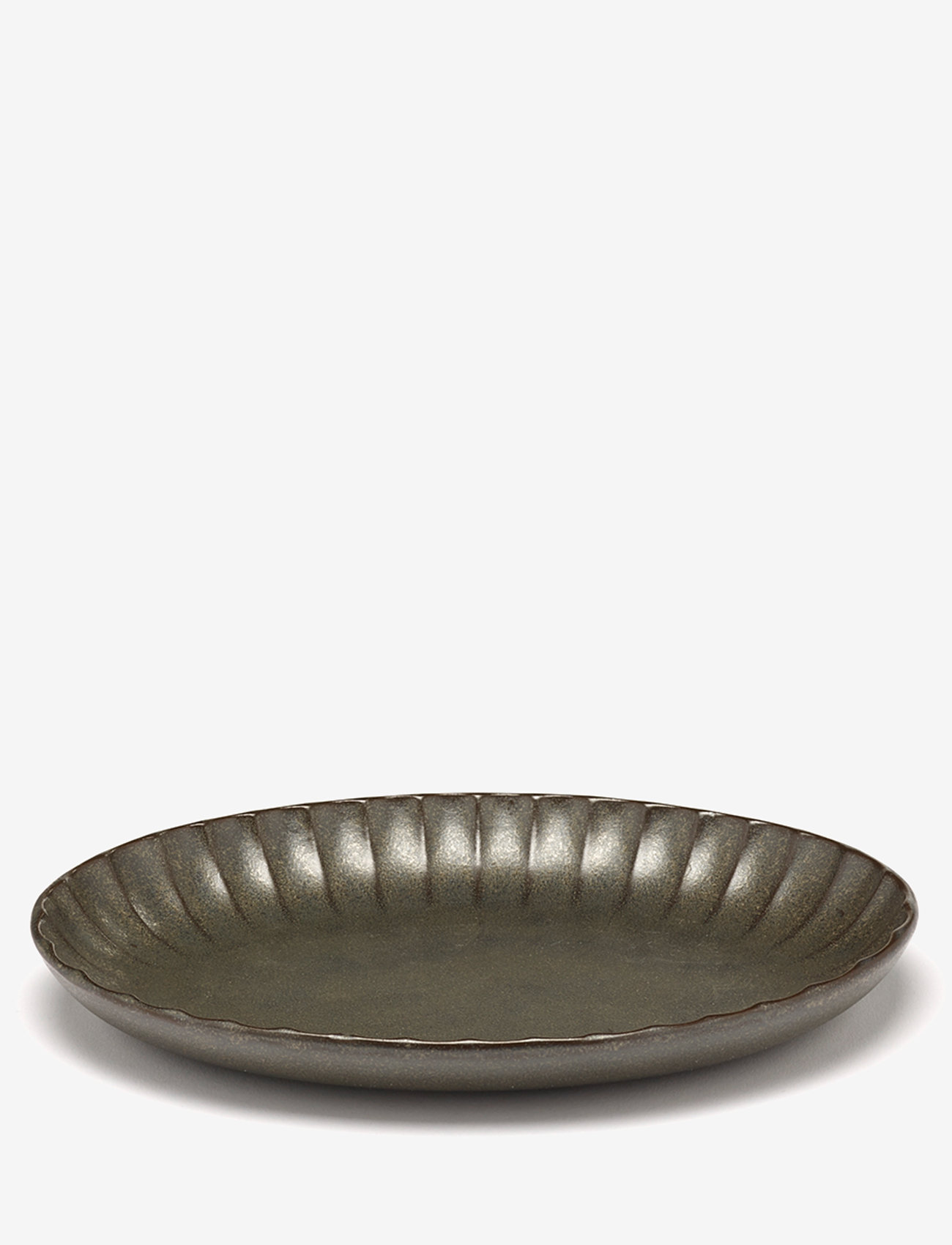 Serax - SERVING BOWL OVAL GREEN INKU BY SERGIO HERMAN SET/2 - serving bowls - green - 3