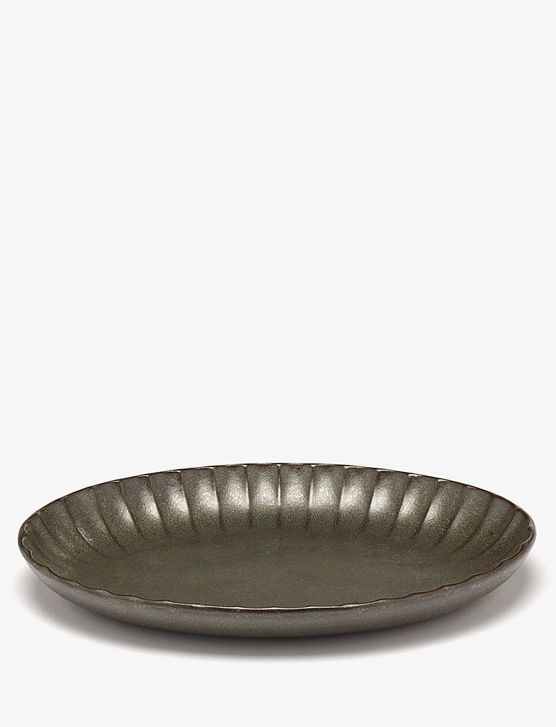Serax - SERVING BOWL OVAL GREEN INKU BY SERGIO HERMAN SET/2 - serving bowls - green - 3