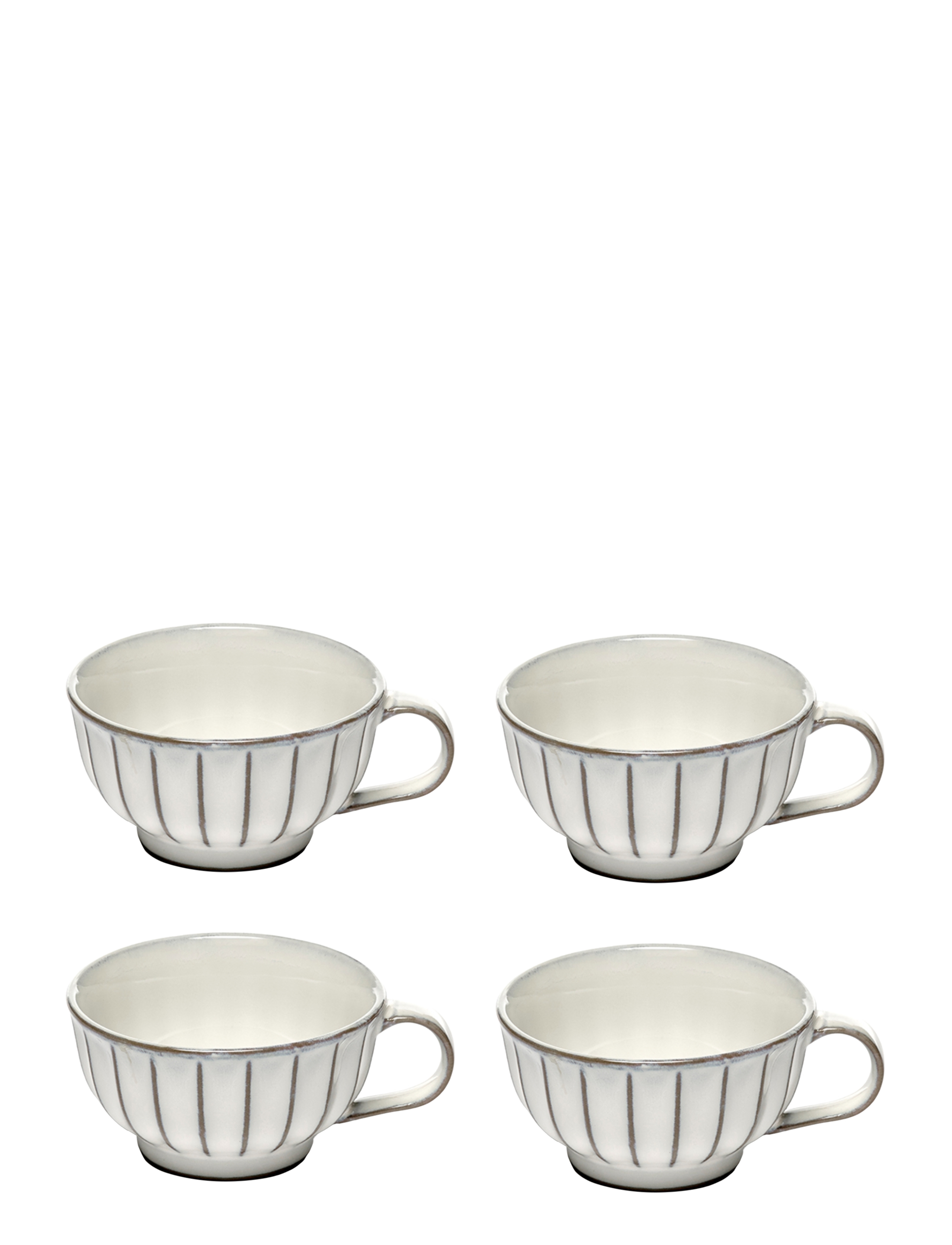 Serax Cappuccino Cup White Inku By Sergio Herman Set/4, 20 CL, Cups & Mugs, Weiß - Coffee Cups, Homeware