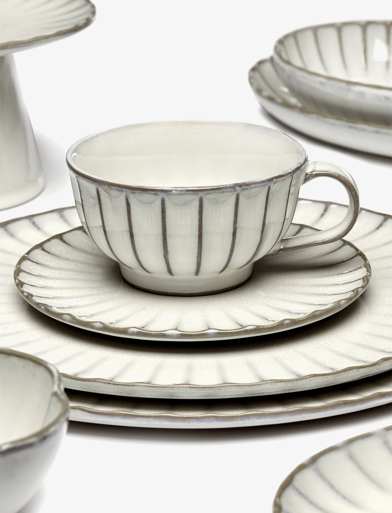 Serax - CAPPUCCINO CUP WHITE INKU BY SERGIO HERMAN SET/4 - kubki do kawy - white - 2