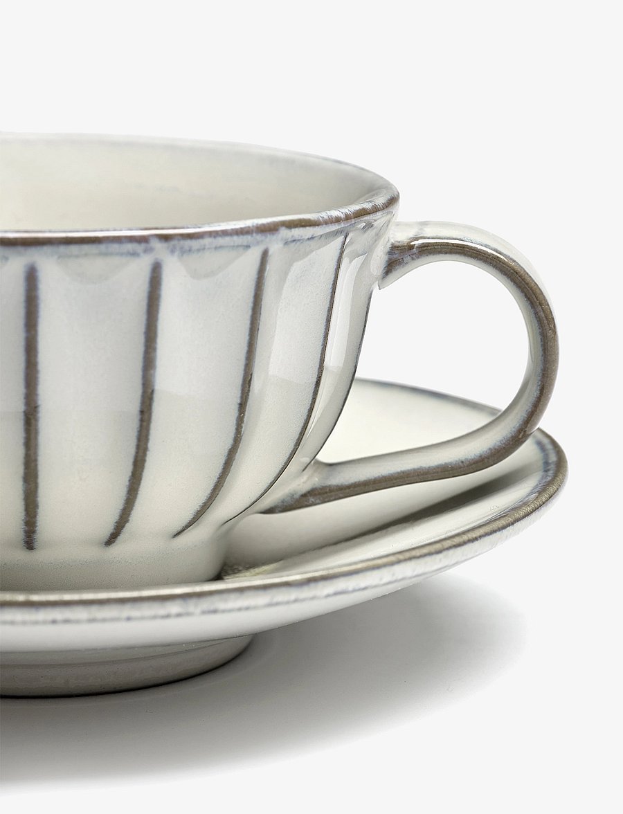 Serax - CAPPUCCINO CUP WHITE INKU BY SERGIO HERMAN SET/4 - kaffetassen - white - 3