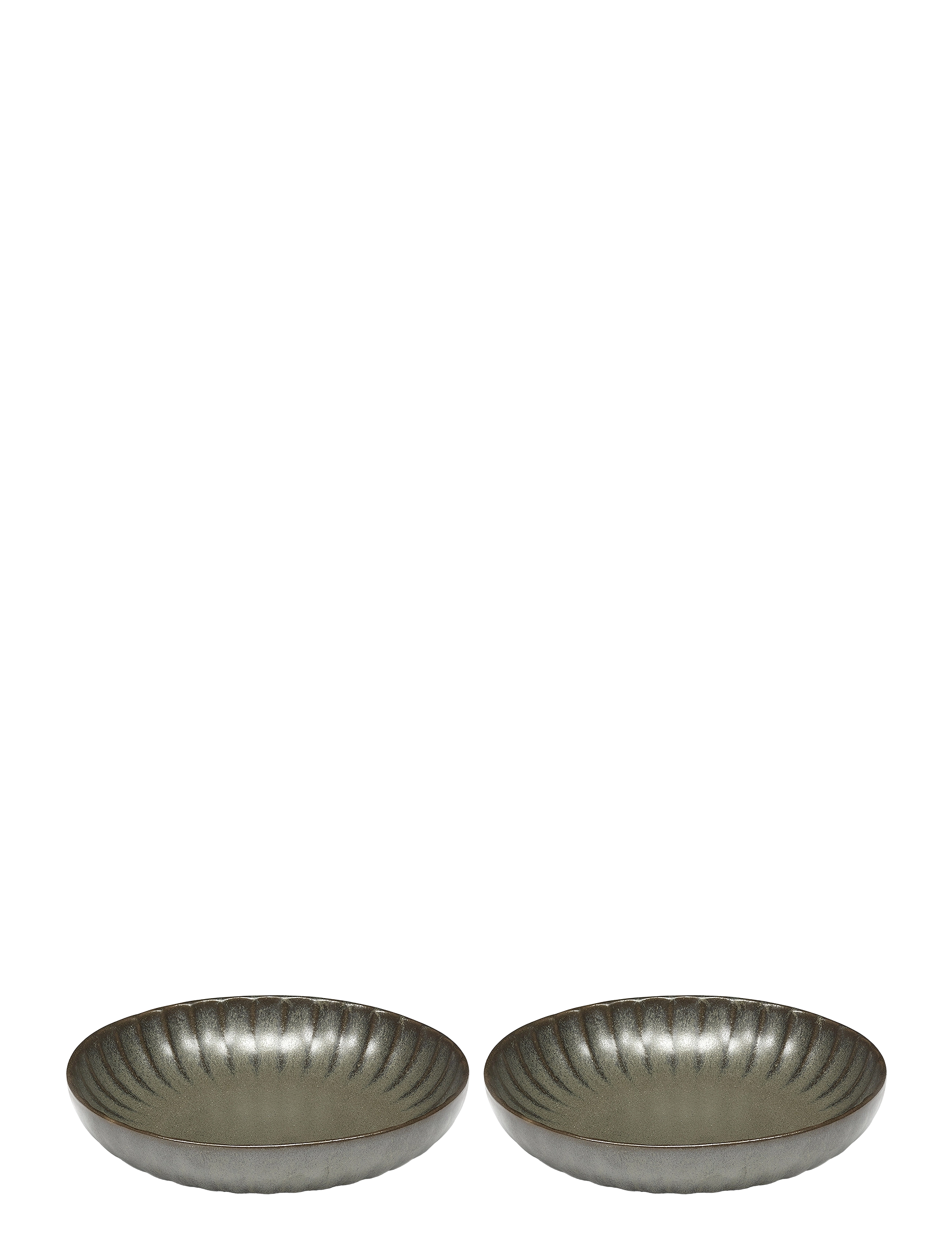 Serax High Plate S Green Inku By Sergio Herman Set/2, Ø 19 cm, Bowls & Serving Dishes, Grün - Bowls, Homeware
