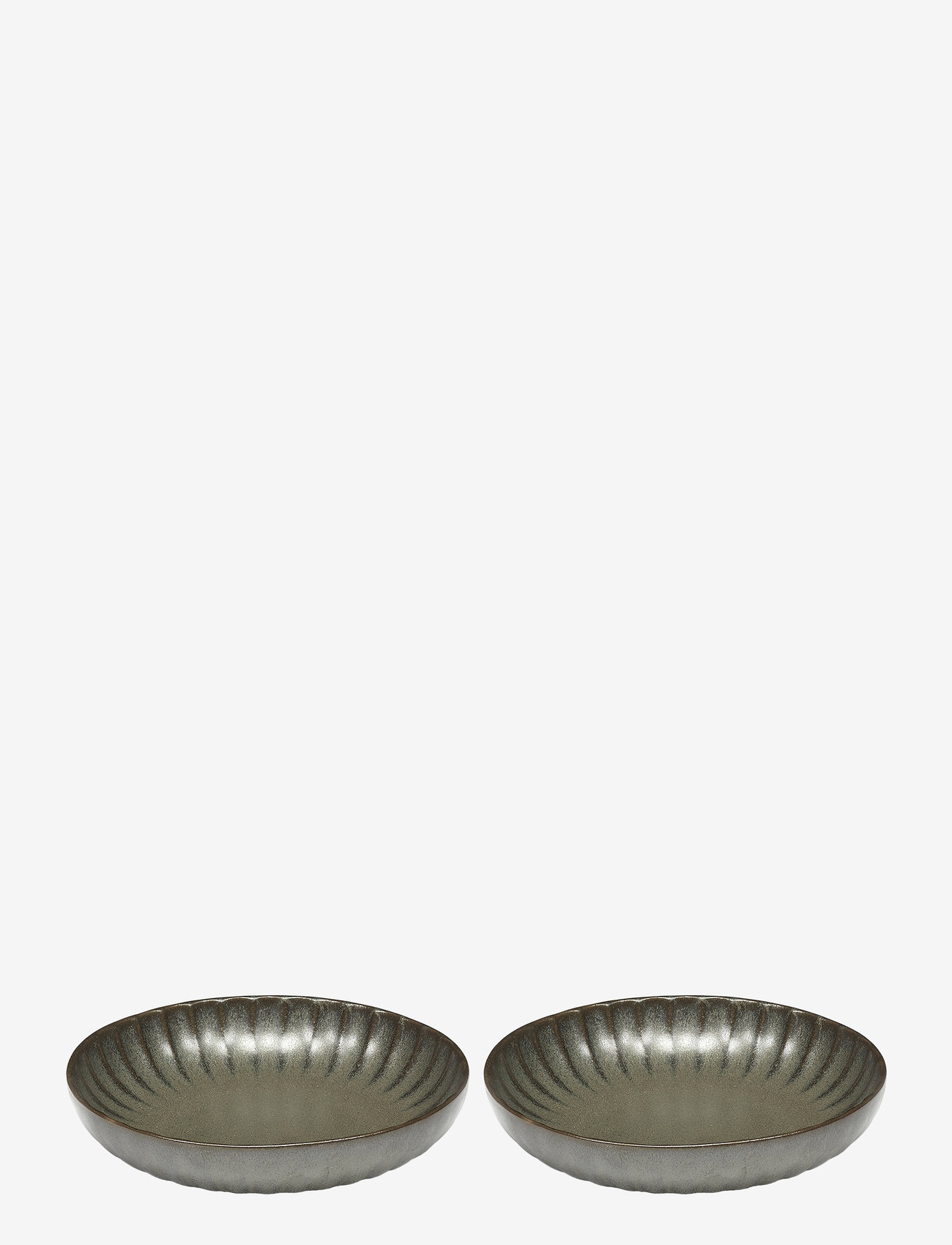 Serax - HIGH PLATE S GREEN INKU BY SERGIO HERMAN SET/2 - køb efter pris - green - 0