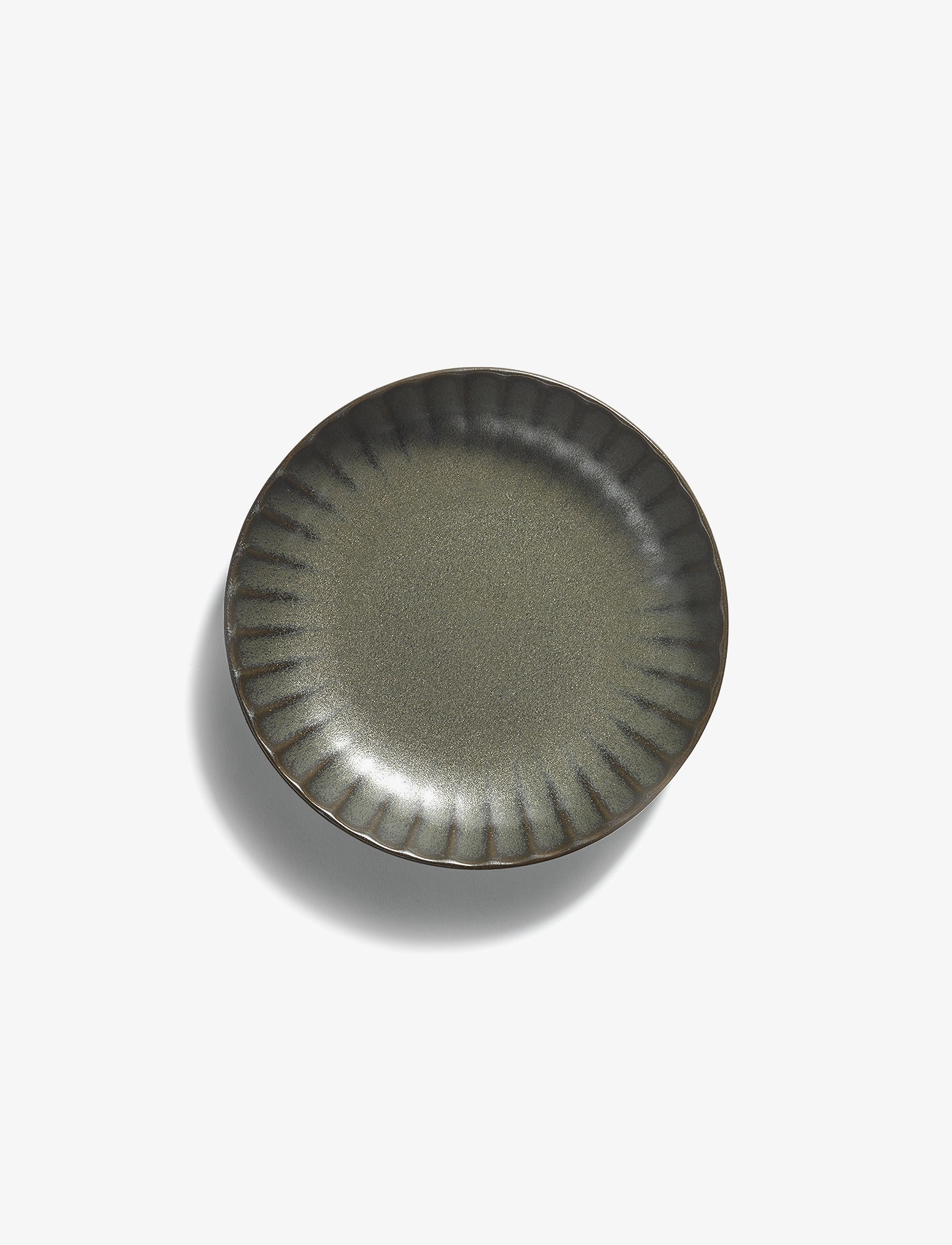 Serax - HIGH PLATE S GREEN INKU BY SERGIO HERMAN SET/2 - serveringsskåle - green - 2