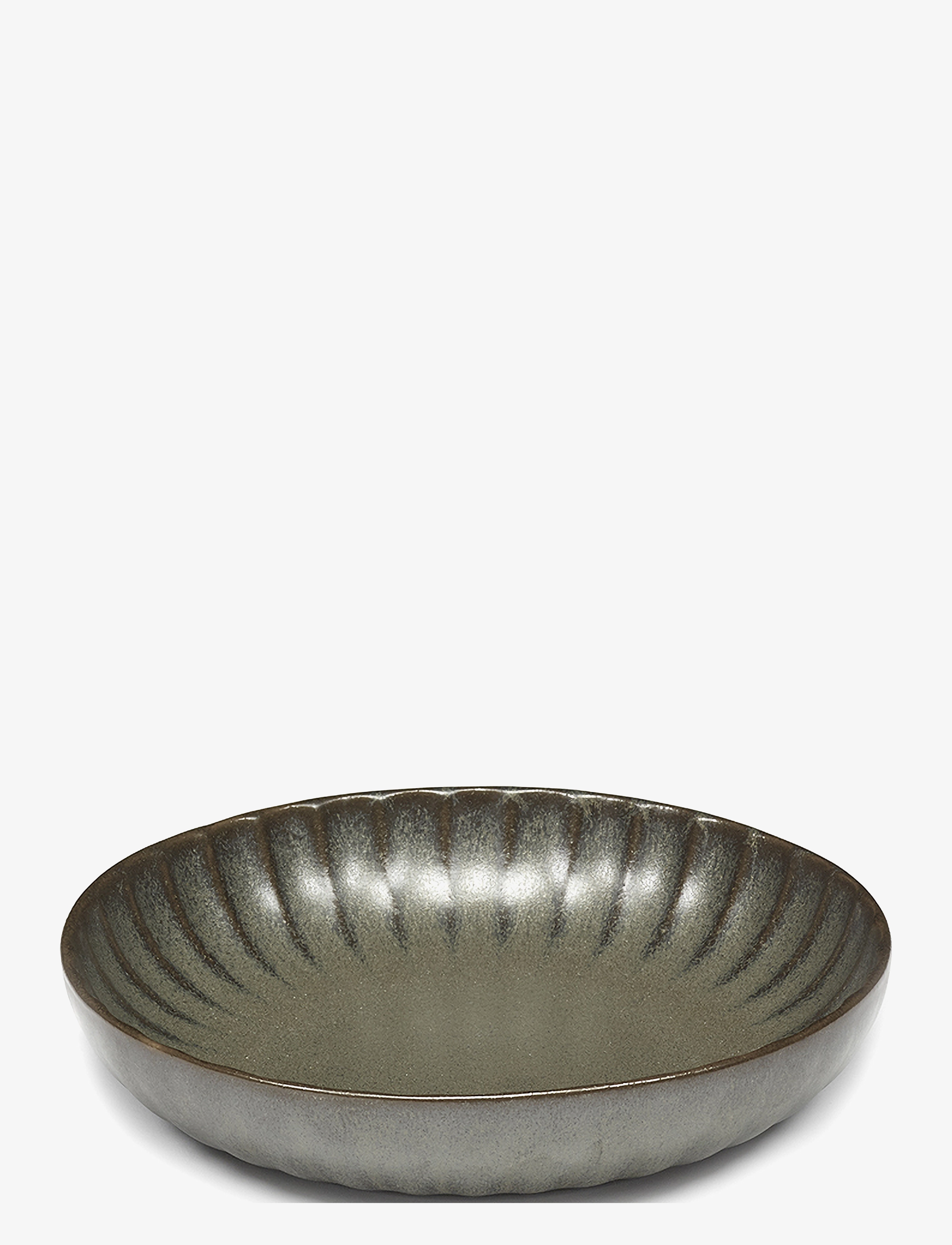 Serax - HIGH PLATE S GREEN INKU BY SERGIO HERMAN SET/2 - serveringsskåle - green - 3