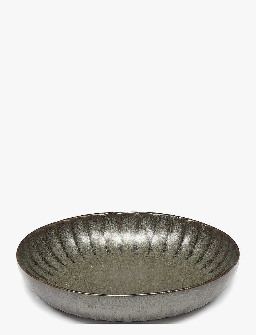 Serax - HIGH PLATE S GREEN INKU BY SERGIO HERMAN SET/2 - servierschalen - green - 3