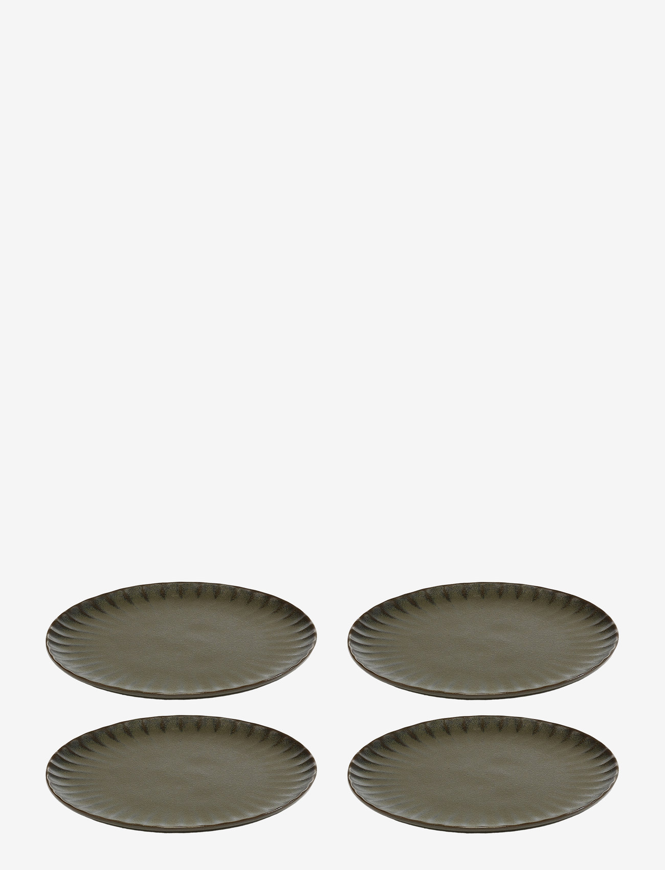 Serax - PLATE M GREEN INKU BY SERGIO HERMAN SET/4 - frühstücksteller - green - 0