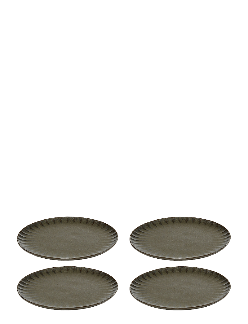 Serax - PLATE M GREEN INKU BY SERGIO HERMAN SET/4 - frühstücksteller - green - 0