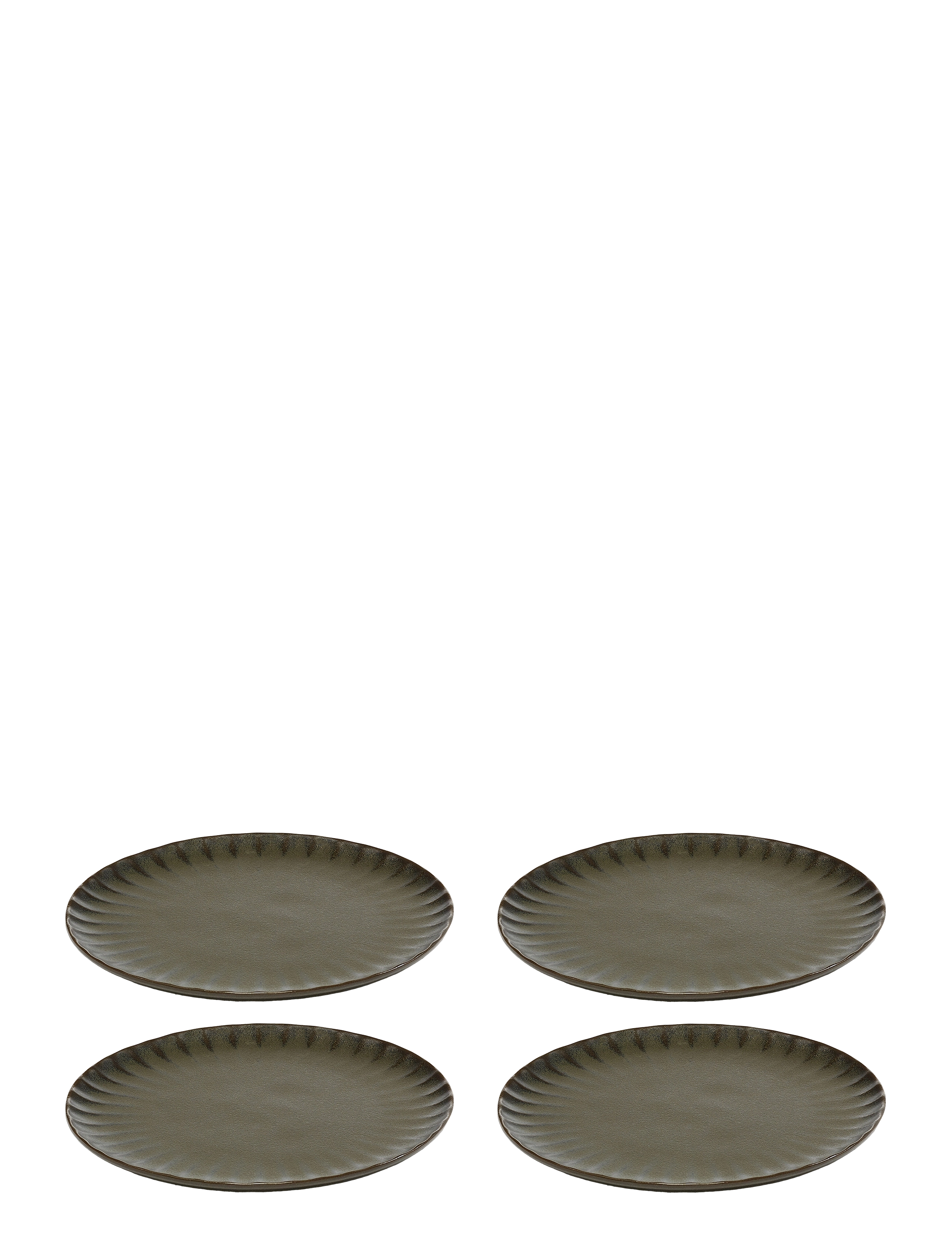 Serax PLATE M GREEN INKU BY SERGIO HERMAN SET/4 - Teller - GREEN / green