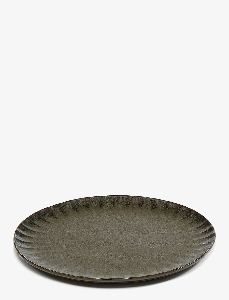Serax - PLATE M GREEN INKU BY SERGIO HERMAN SET/4 - frühstücksteller - green - 3