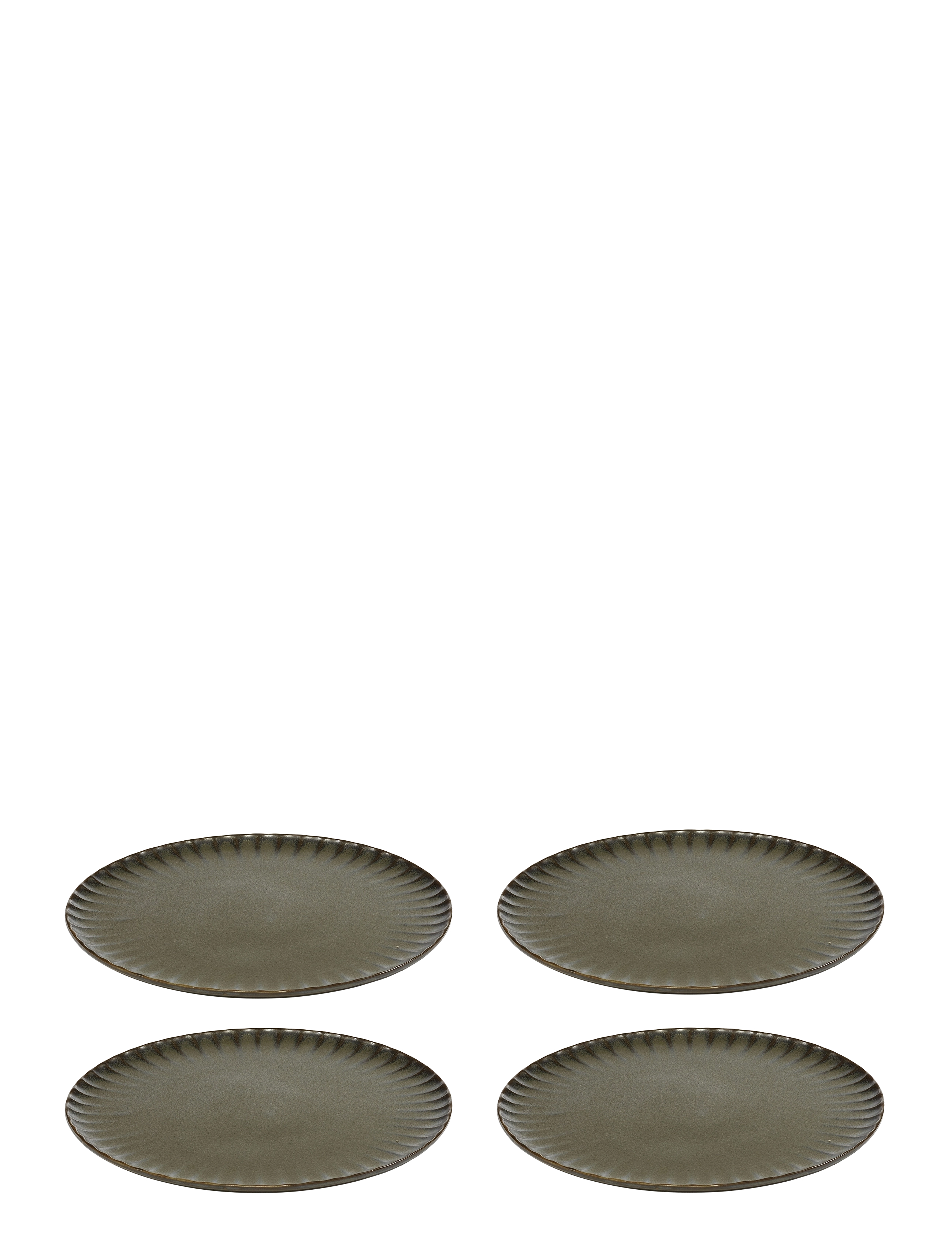 Serax Plate Xl Green Inku By Sergio Herman Set/4, Ø 27 cm, Plates, Grün - Dinner Homeware